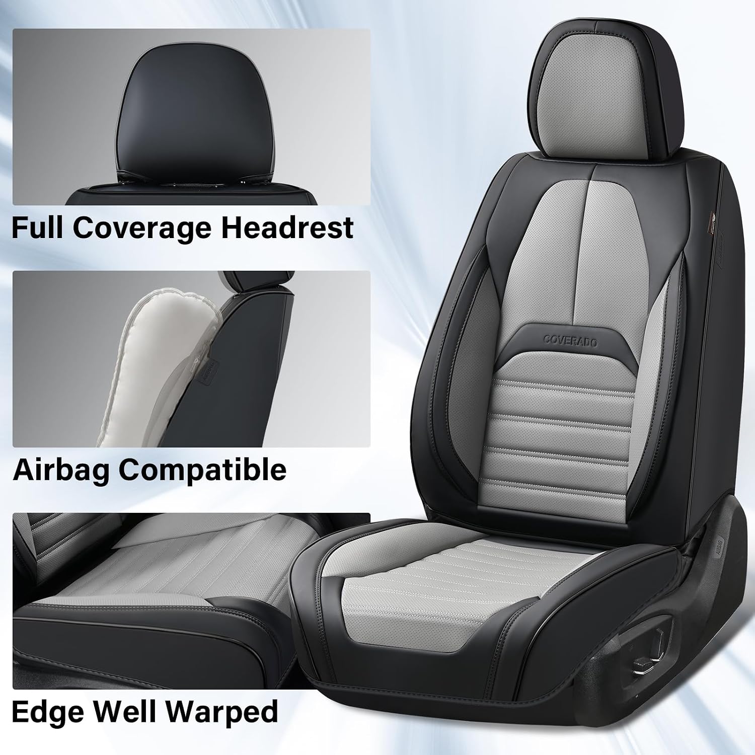 Detalle de Coverado Car Seat Covers Nappa Leather