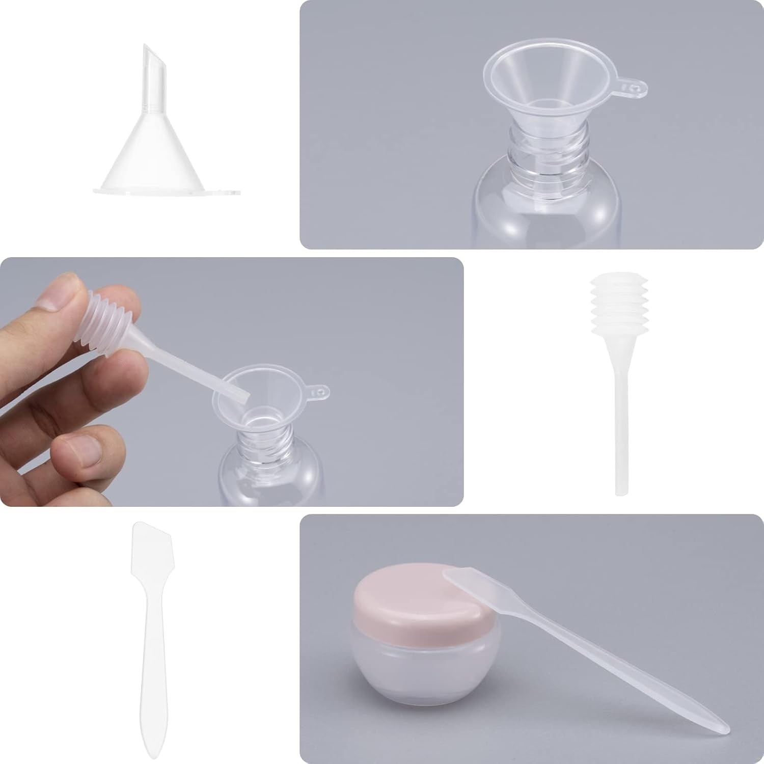 Thumbnail 2 de Carehabi 11-teiliger Reise-Flaschen-Set (30/50/60/80 ml) zum Befüllen – Pumpspender, Sprühflasche & Cremedosen