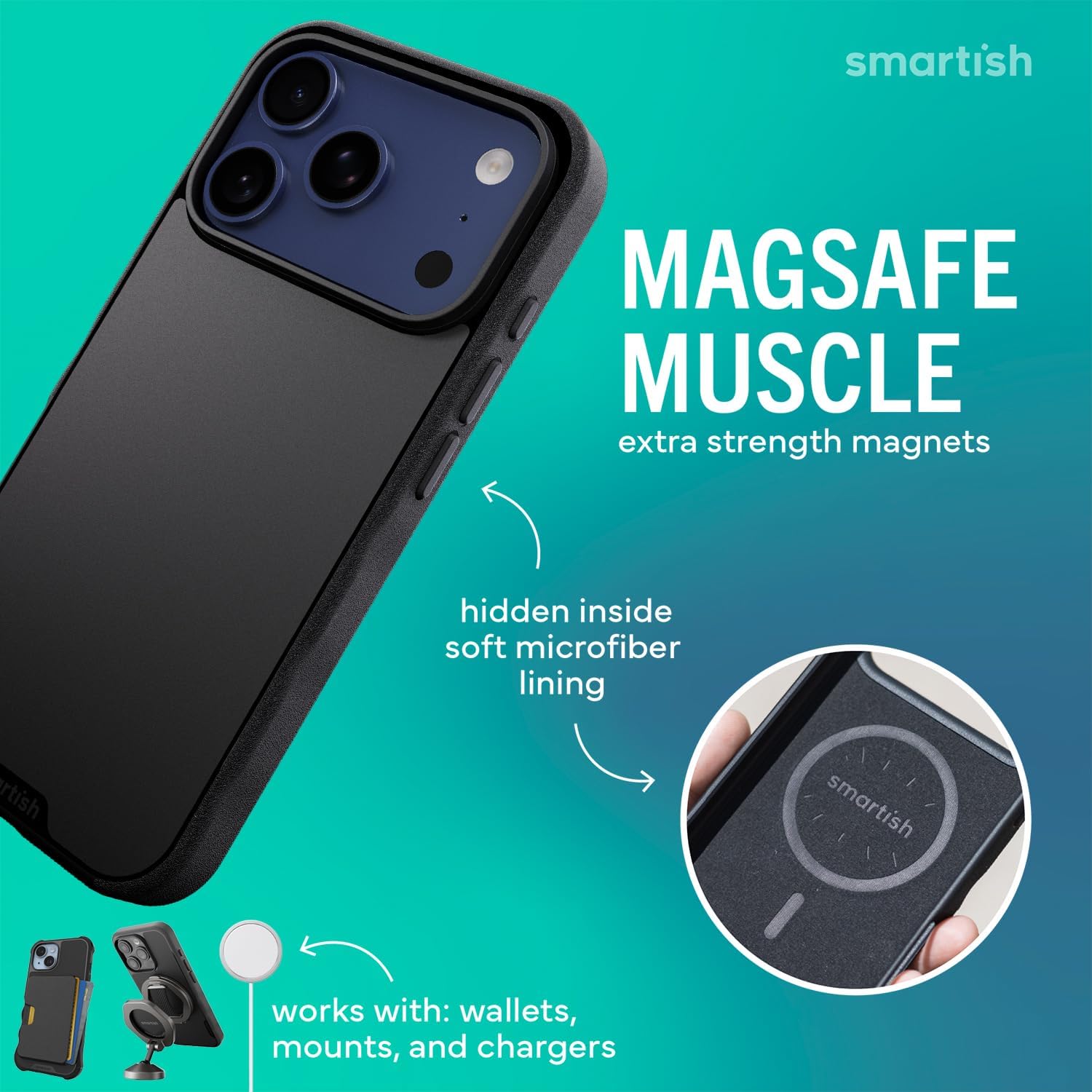 Thumbnail 2 de Smartish Gripmunk iPhone 17 Pro MagSafe Case