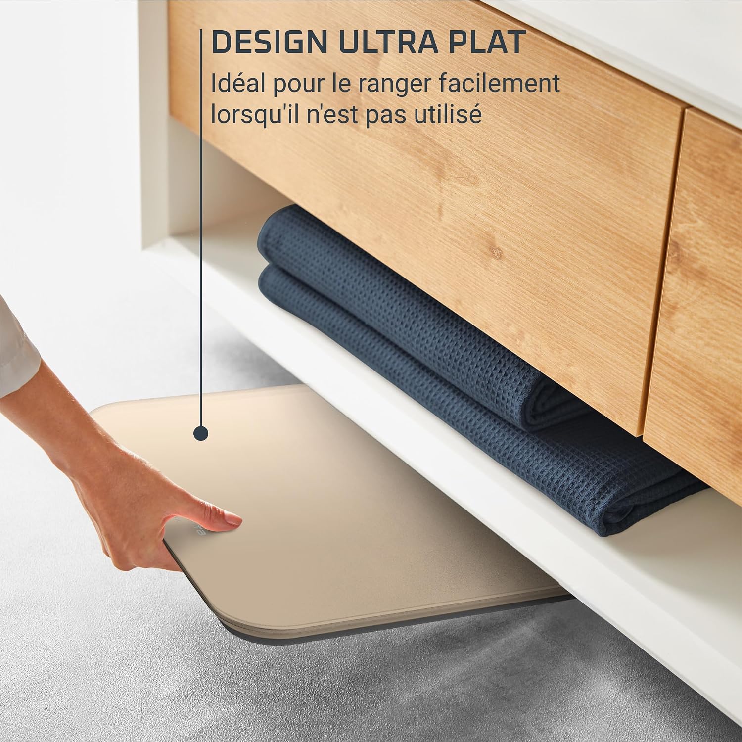 Detalle de Rowenta Classic 2.0 BS1900V0 – pèse-personne avec grand écran invisible et capacité 180 kg