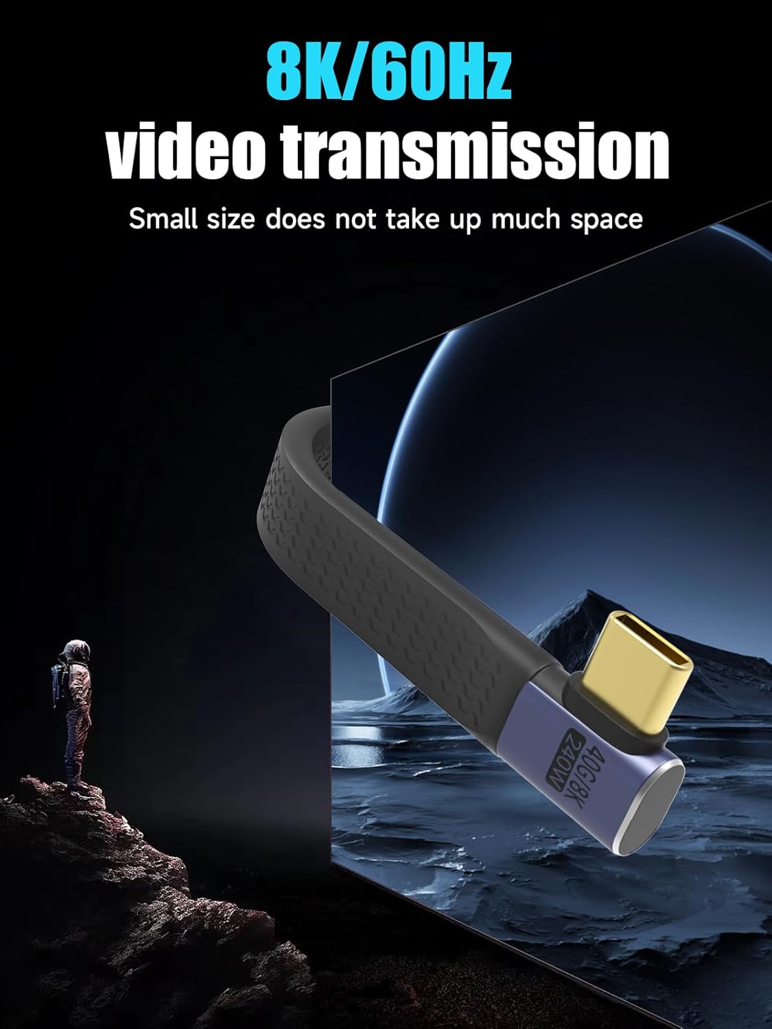 Thumbnail 4 de Cable USB4.0 Corto Type-C a Type-C 13cm ⚡ Soporte 8K60Hz, 240W