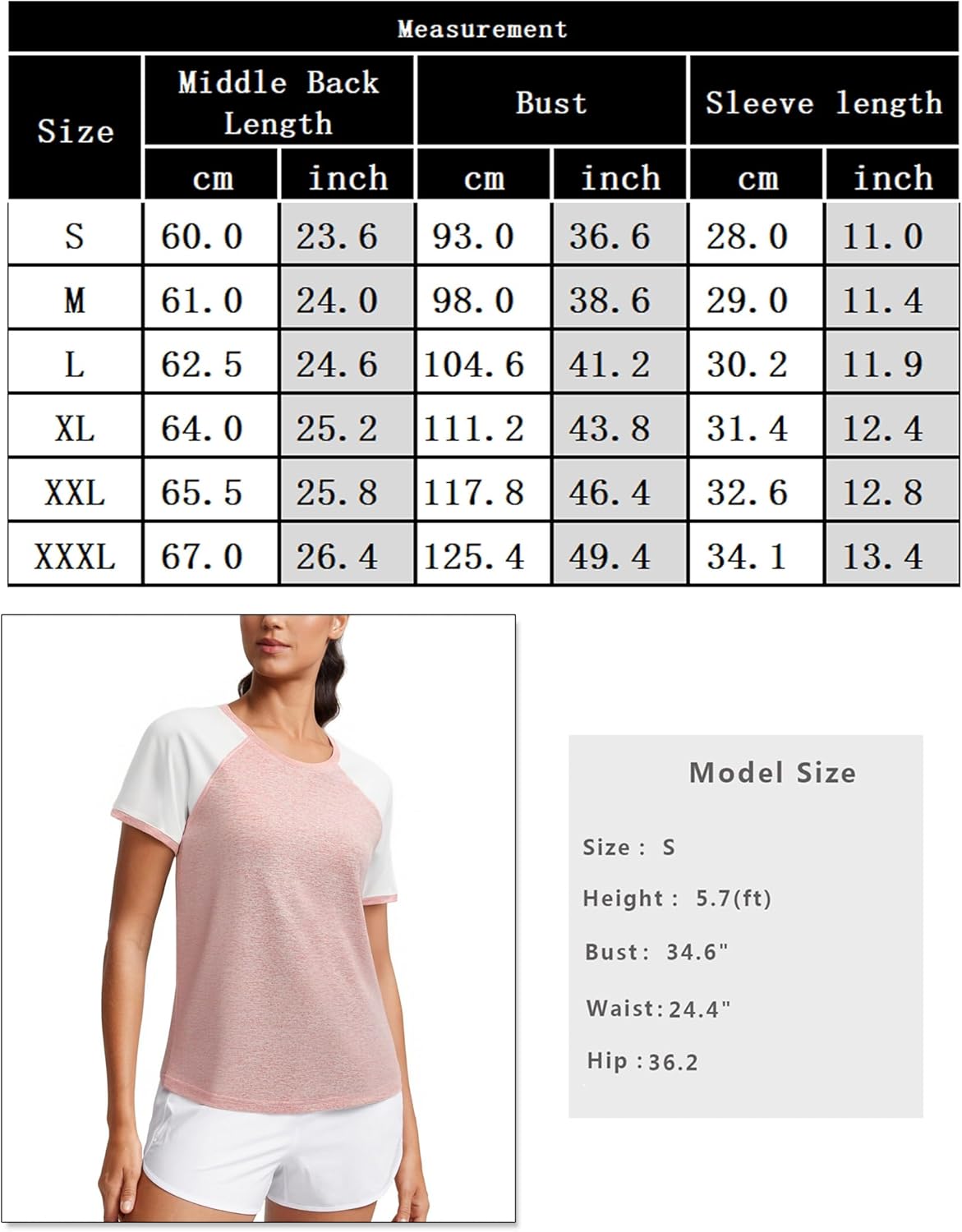 Thumbnail 6 de Wayleb maglietta sportiva da donna con maniche raglan a contrasto in tessuto traspirante elasticizzato