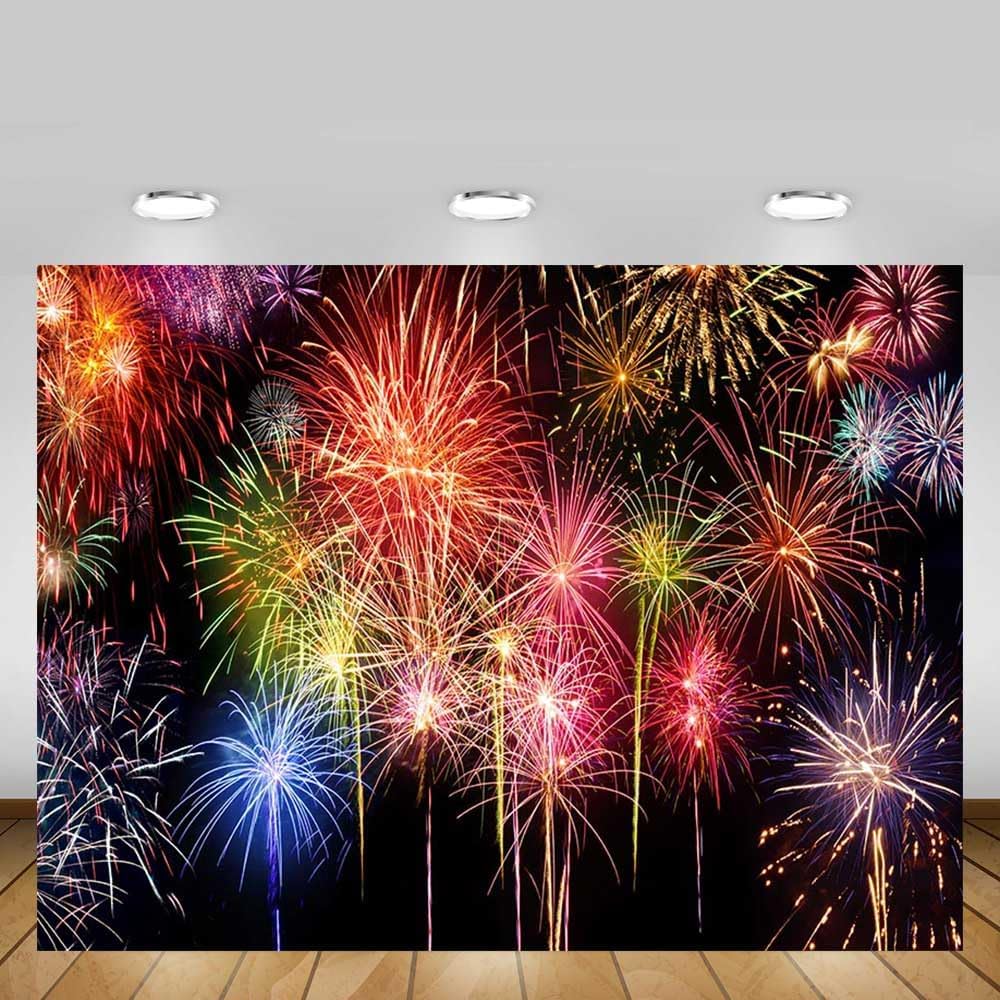 Detalle 2 de Mehofond 10x7ft Fireworks Backdrop