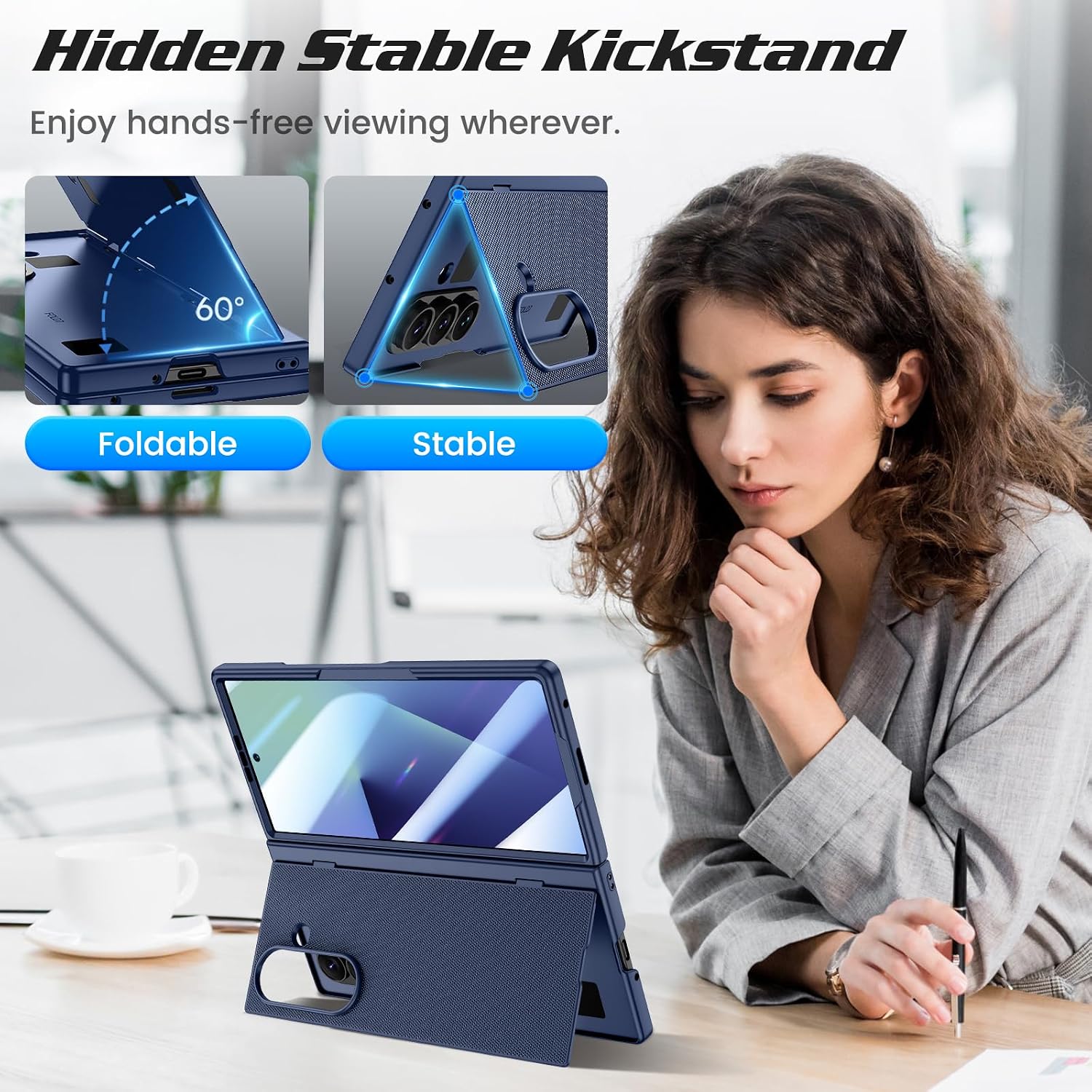 Thumbnail 3 de Samsung Galaxy Z Fold 7 slim case with kickstand