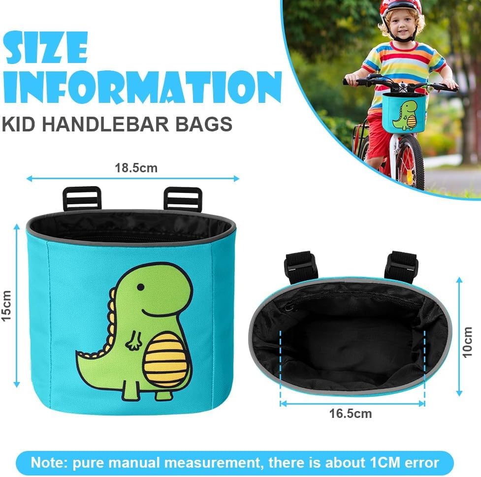 Thumbnail 1 de Adiwo borsa per manubrio bambini con strisce riflettenti e design chiuso (Blu)