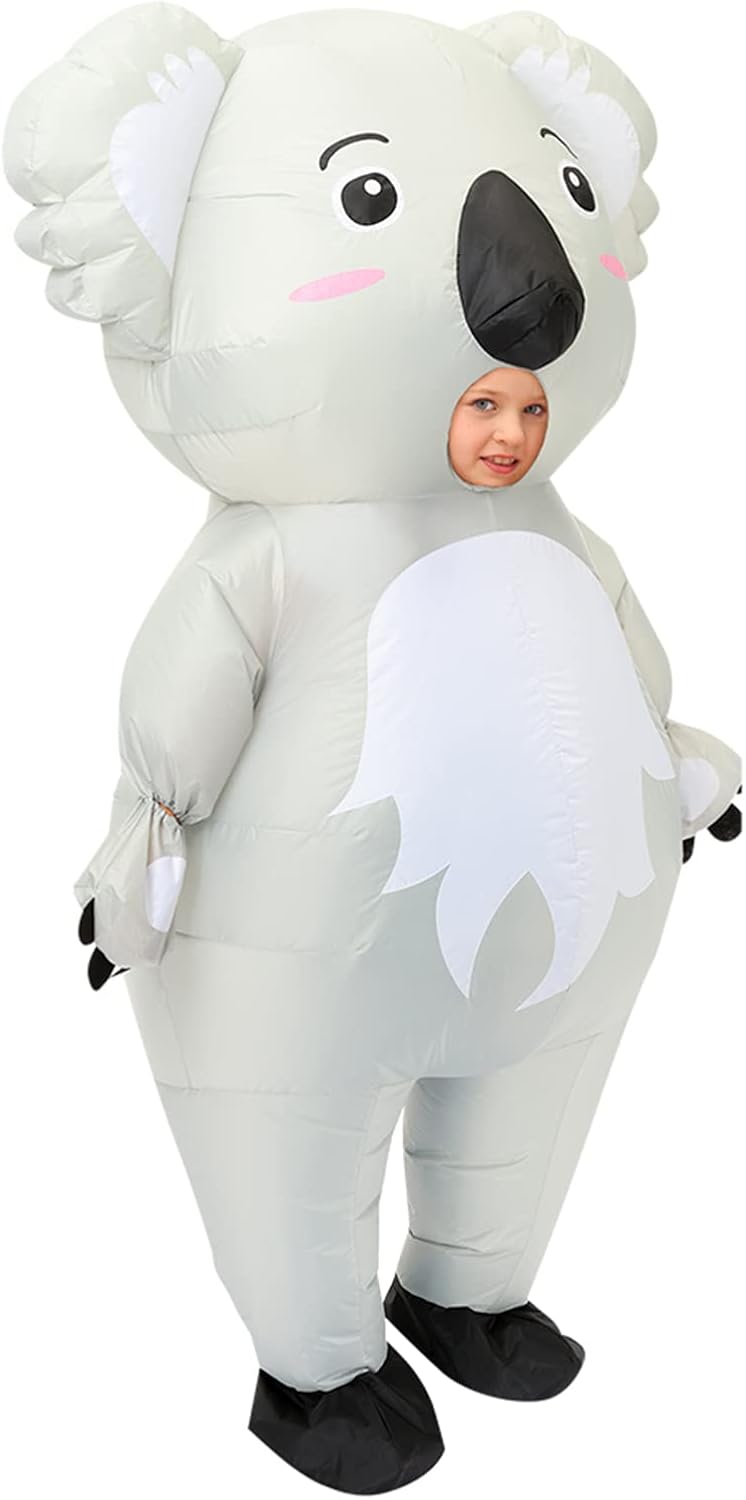 Detalle de Arokibui Inflatable Koala Costume for Kids, Fan-Inflated Polyester