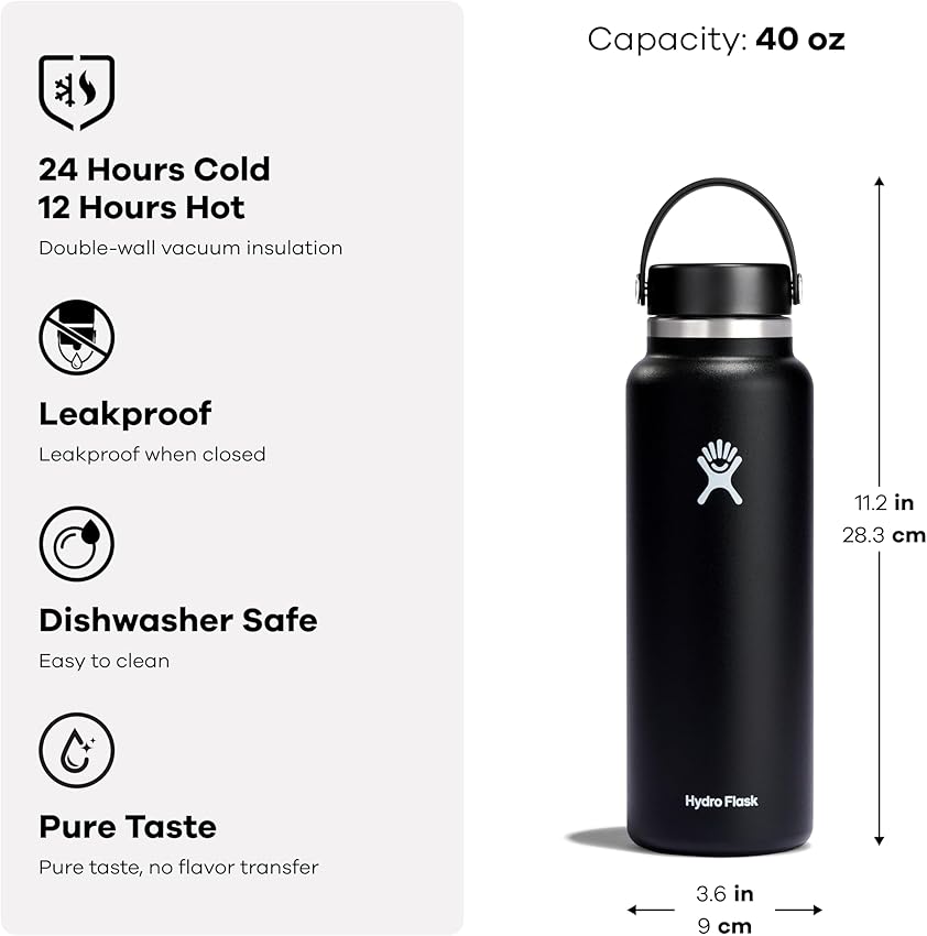 Thumbnail 5 de Hydro Flask 1180 ml botella de agua inox aislada