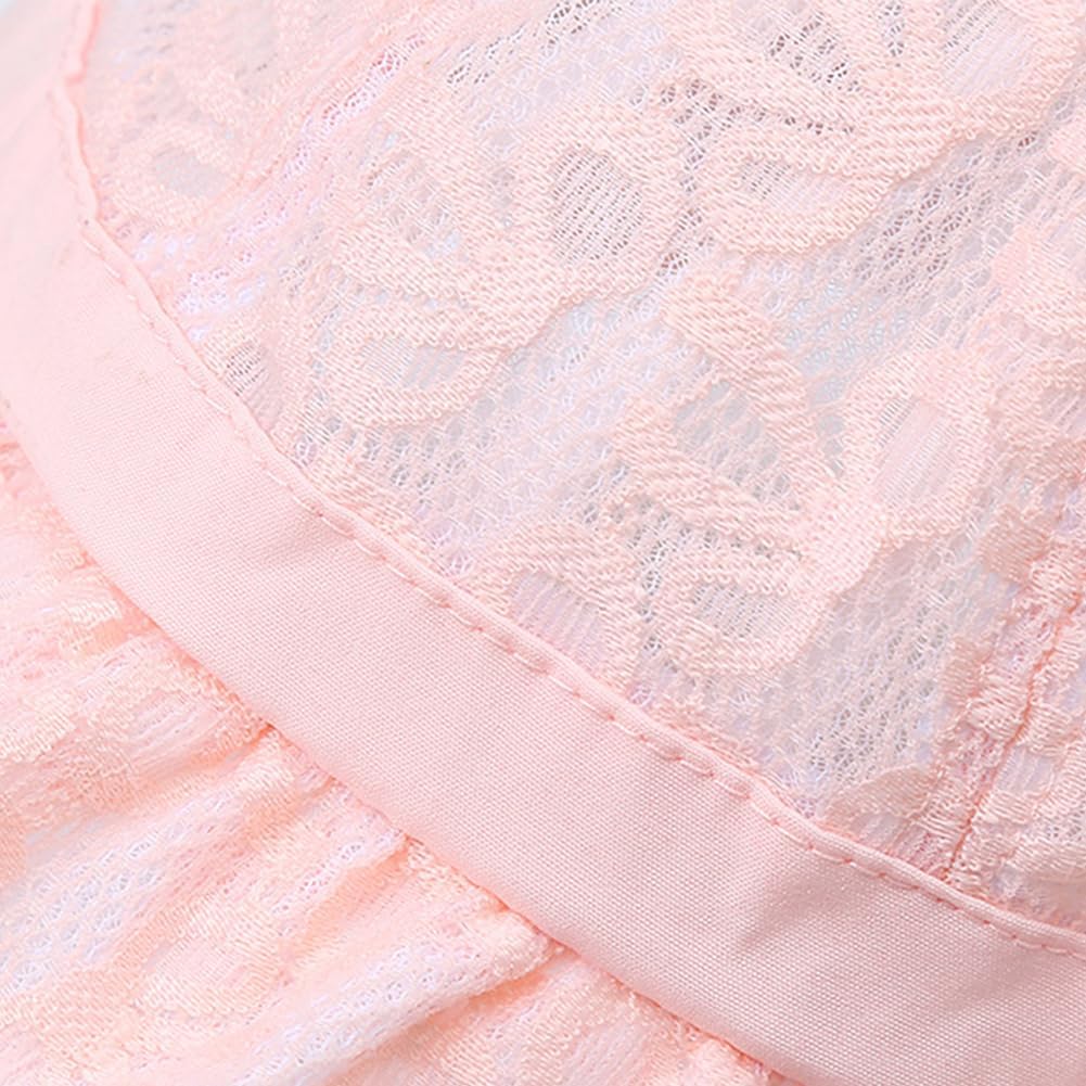 Thumbnail 3 de imKutie Baby Girl Sun Hat with Flower Lace Embroidery, UPF50+ Wide Brim Bucket Style