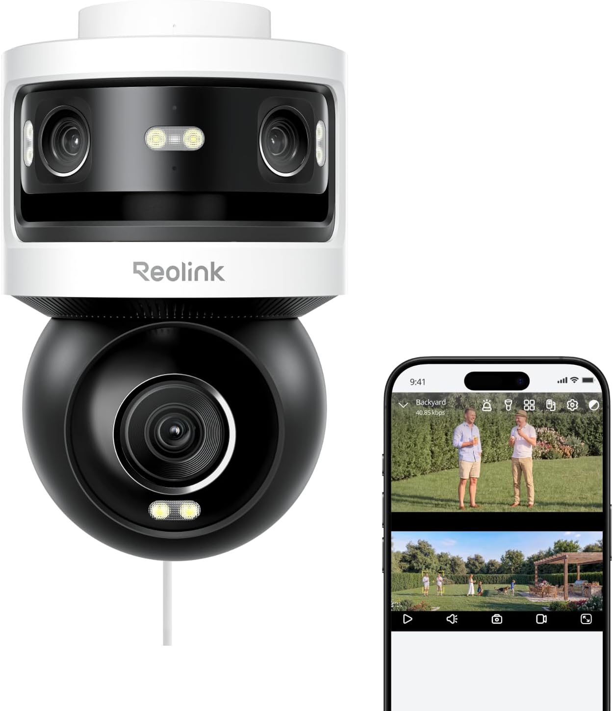 Detalle de REOLINK OMVI 3i PoE Triple-Lens Security Camera, 180° View and Auto Tracking