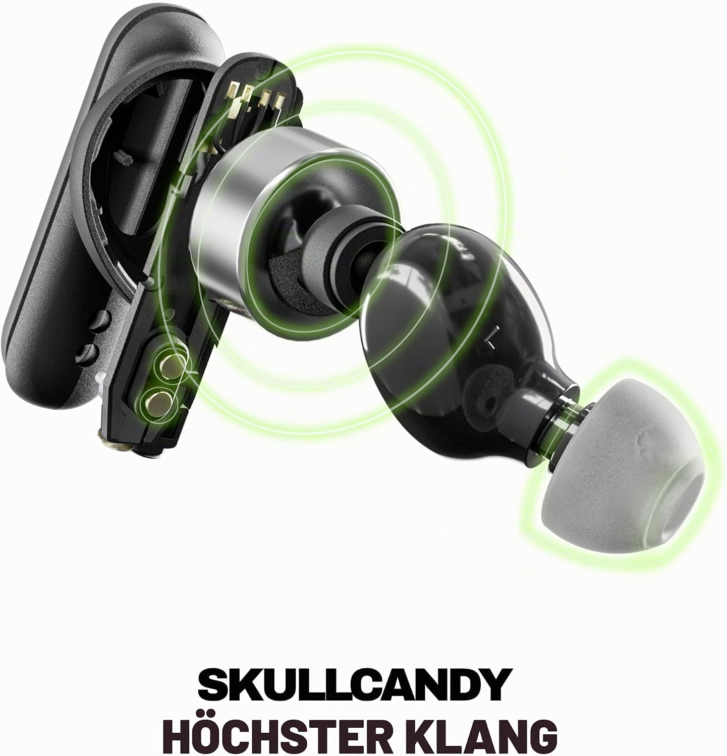 Detalle de Skullcandy Smokin’ Buds Wireless Earbuds (Bluetooth) – schallisolierende Passform, bis zu 20 Stunden & IPX4