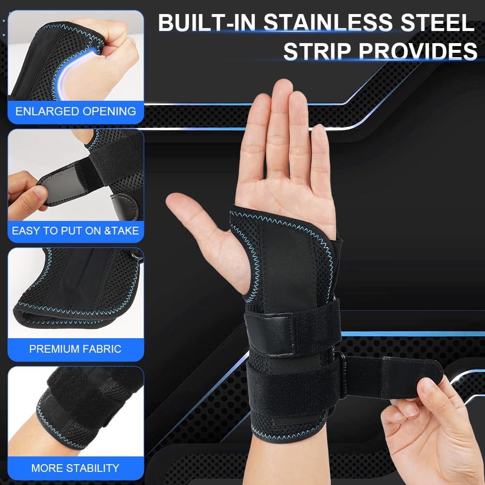 Thumbnail 1 de AOGOE Orthese Poignet – Attelle Poignet Réglable à 3 Éclisses Métalliques