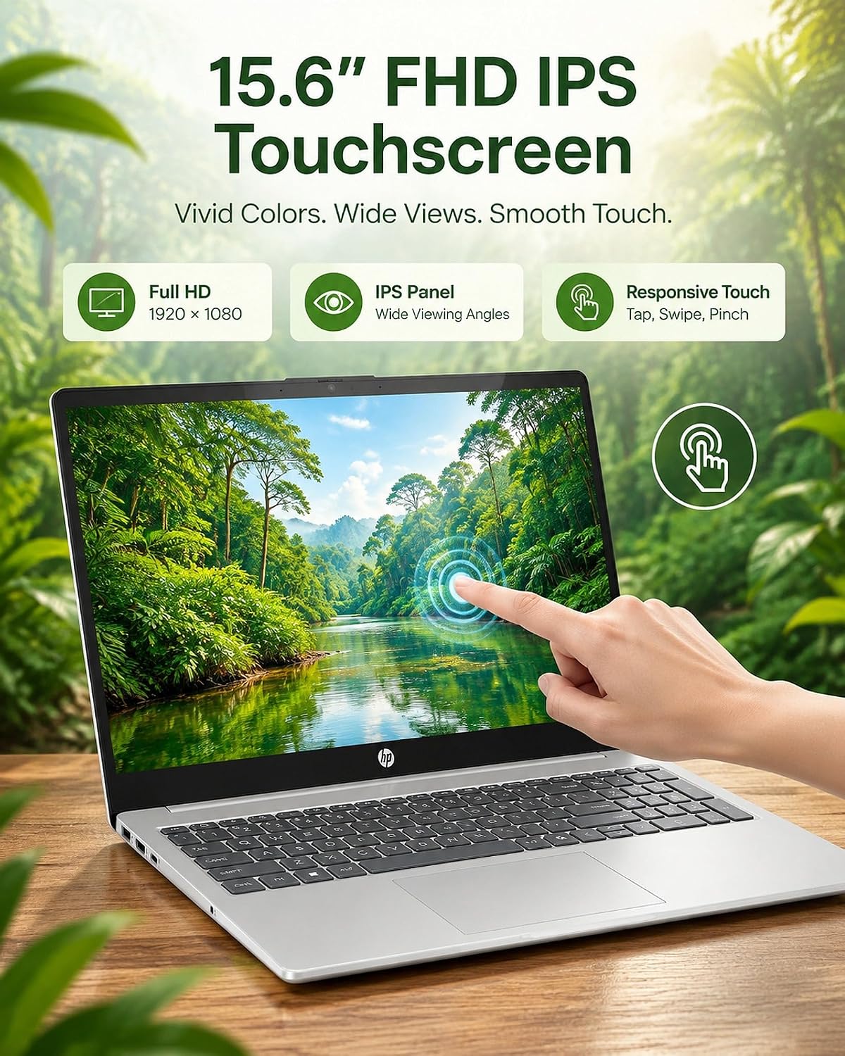 Detalle de HP Touchscreen Laptop, 15.6-inch