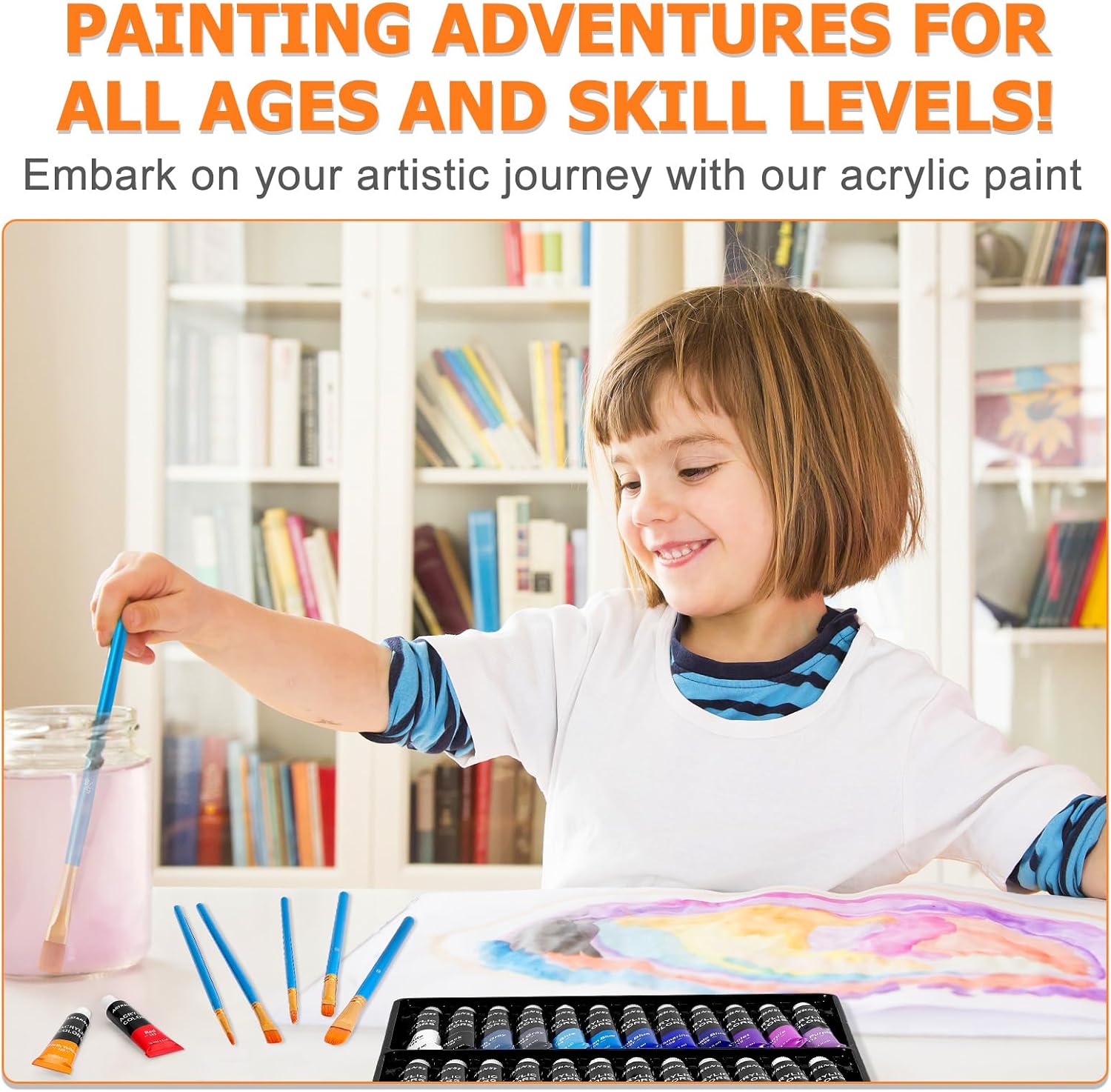 Thumbnail 5 de ARTKUNST 50 Pack Acrylic Paint Set 36 Colours