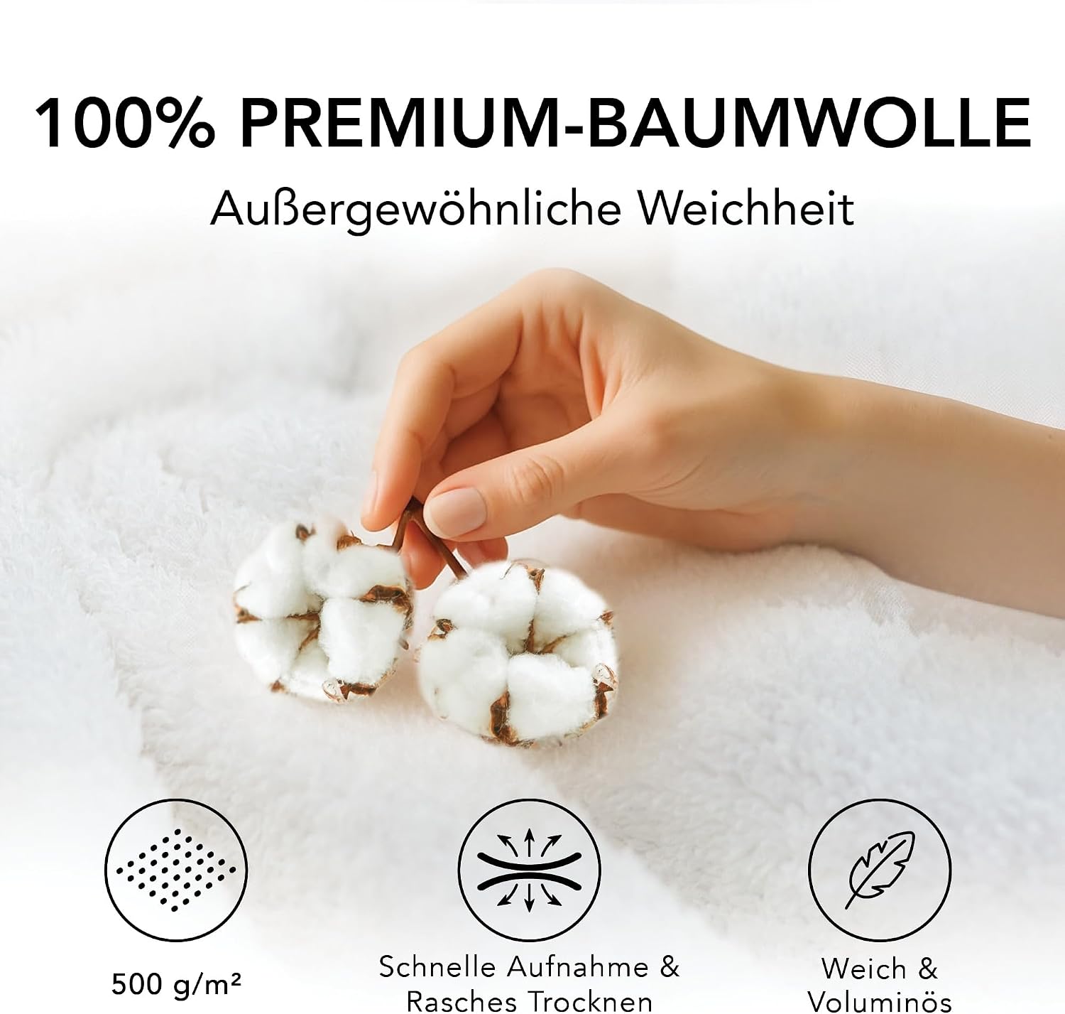 Detalle de Ôhm 5er-Set Handtücher 30x30 cm – 100% Baumwolle Frottee, Dunkelgrau