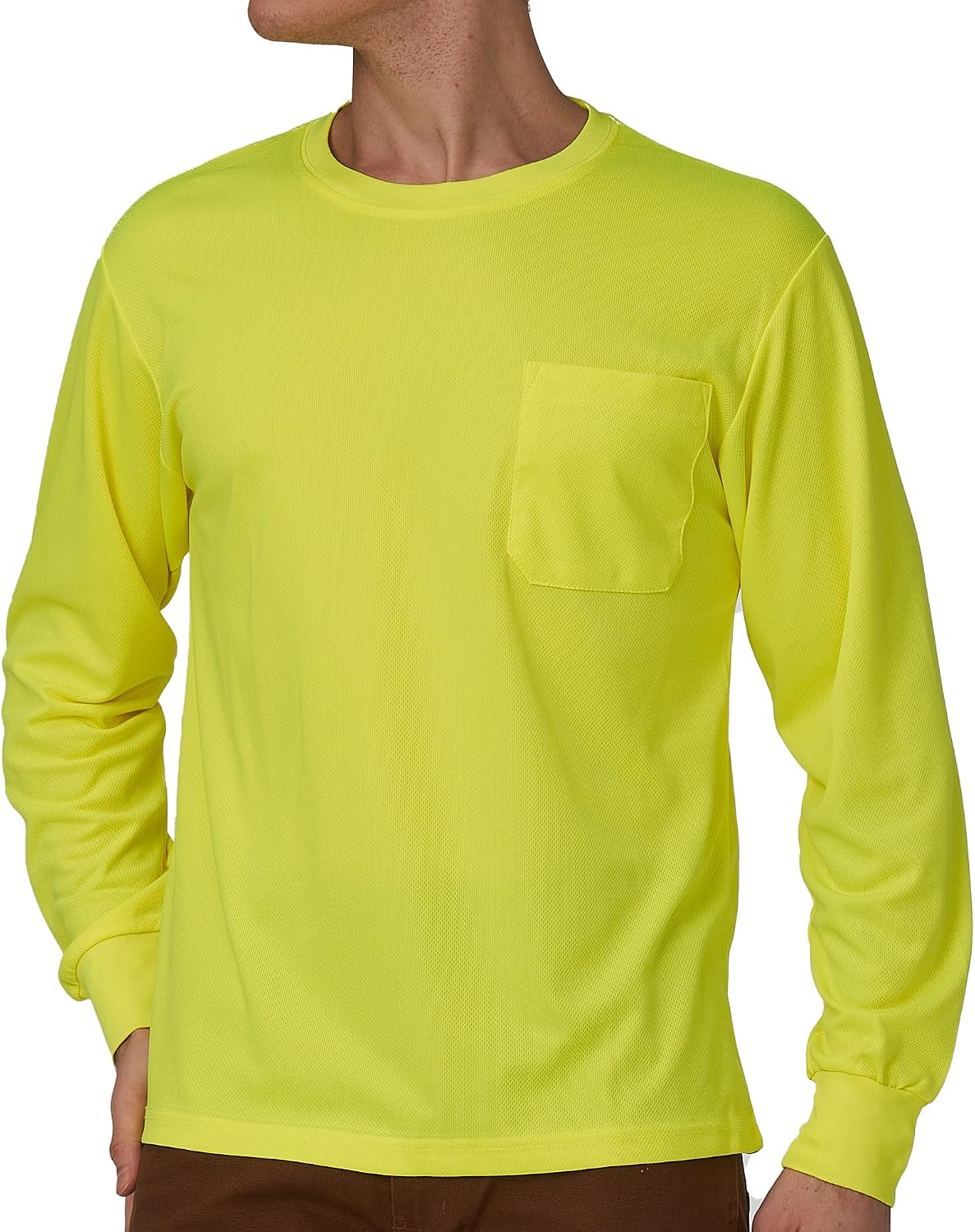 Detalle de A-SAFETY High-Visibility Custom-Logo Long-Sleeve T-Shirt, XS–6XL