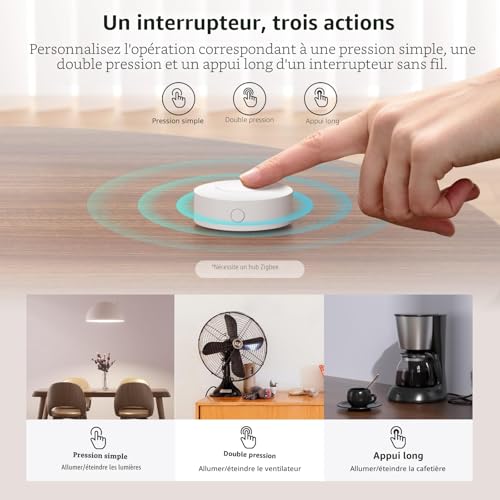Thumbnail 5 de SONOFF SNZB-01P : Interrupteur sans Fil ZigBee 3.0 — bouton programmable et liaison de scène