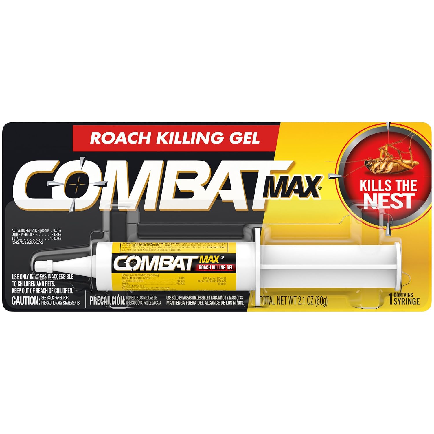 Detalle de Combat Max Roach Killing Gel, 2.1 oz (Indoor & Outdoor)