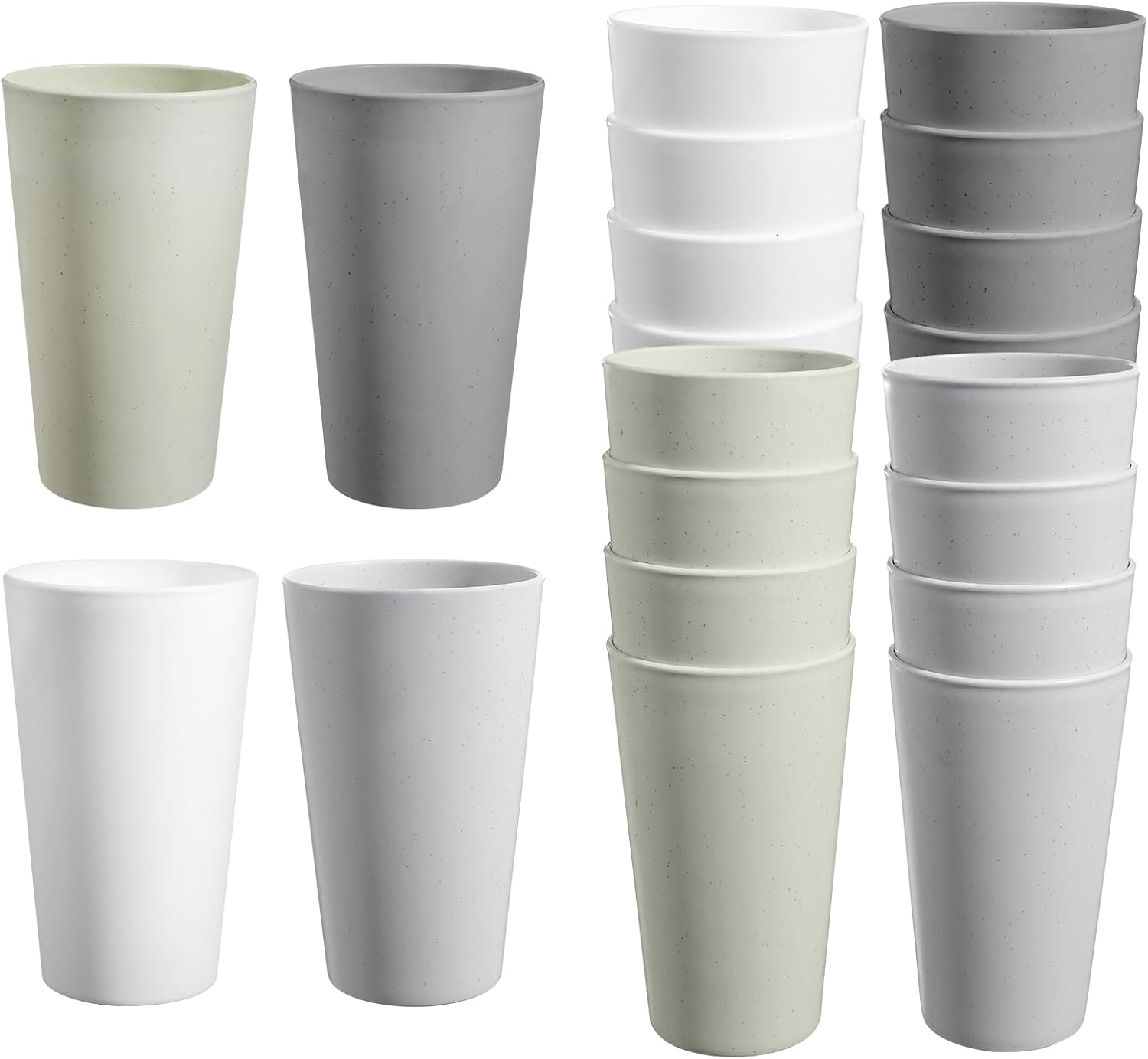 Detalle de HEYCOME Wheat Straw Cups, 20 oz