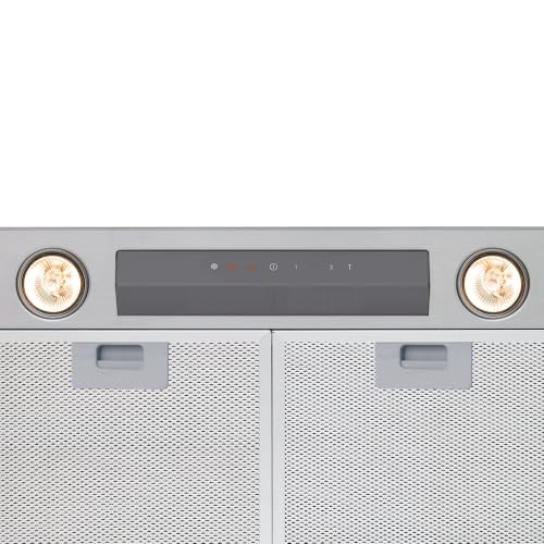 Detalle de Cata GL 45 X campana extractora de acero inoxidable, 4 velocidades y función Turbo