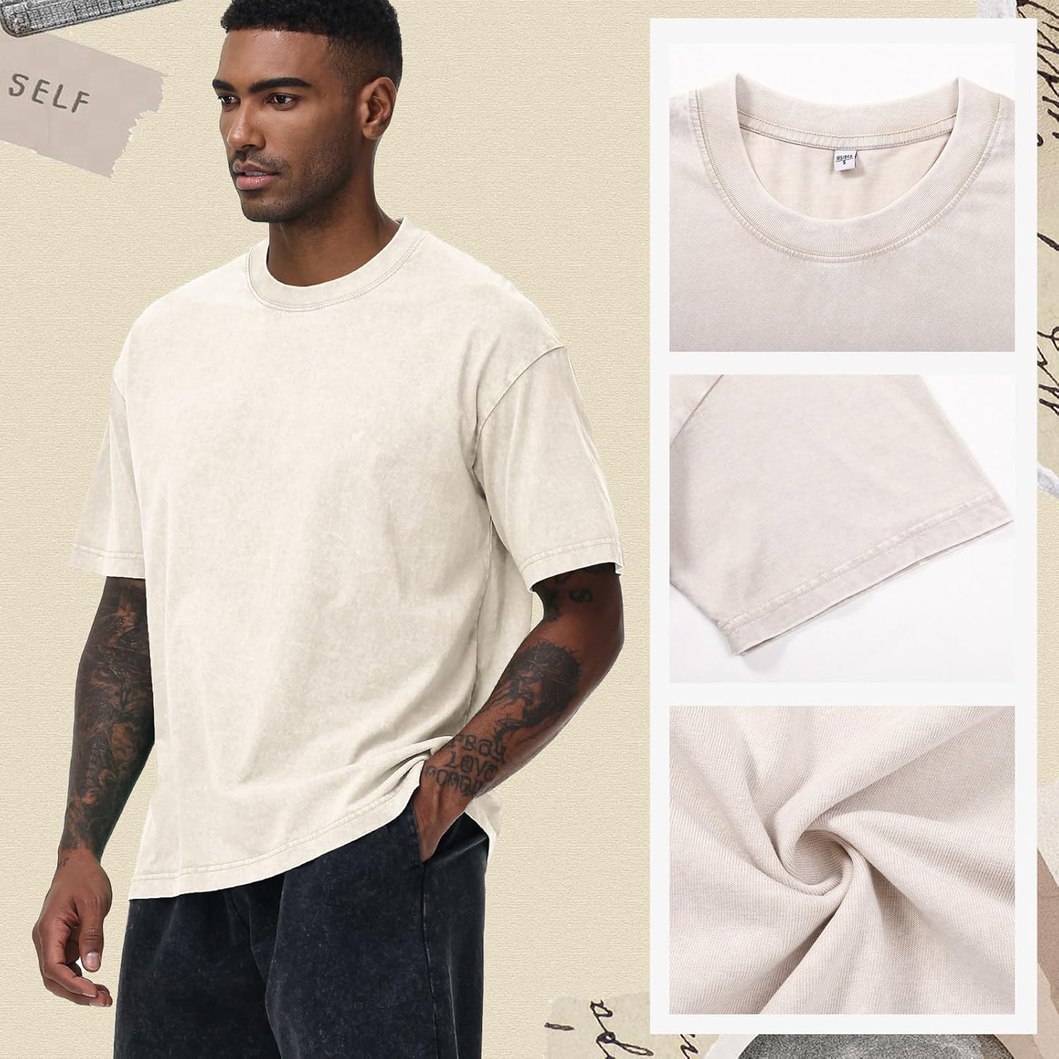 Thumbnail 1 de HOUZONIY Oversized T-Shirt Herren
