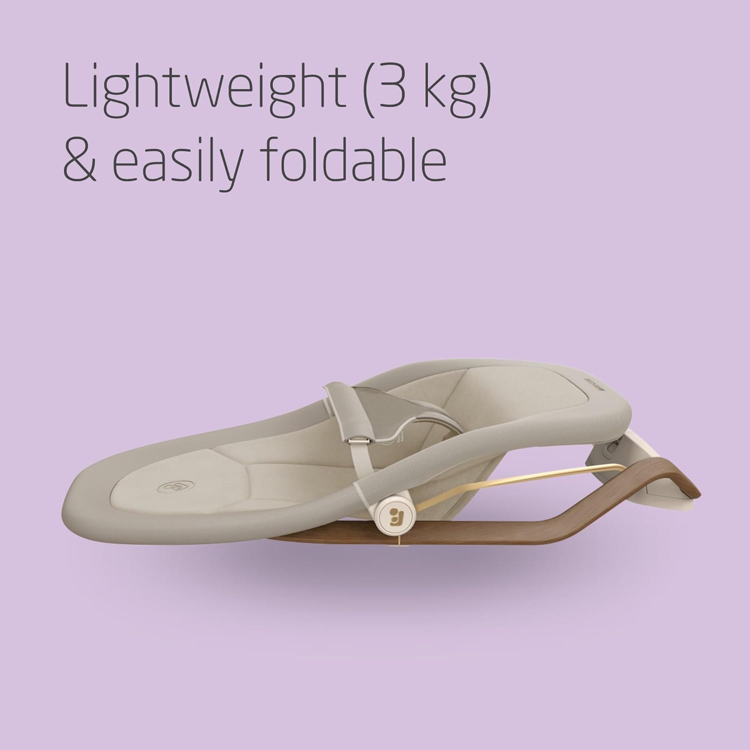 Thumbnail 3 de Maxi-Cosi Dove baby bouncer (0-3 years, 0-15 kg) – foldable, portable recline with 3-point harness in Elegance Beige