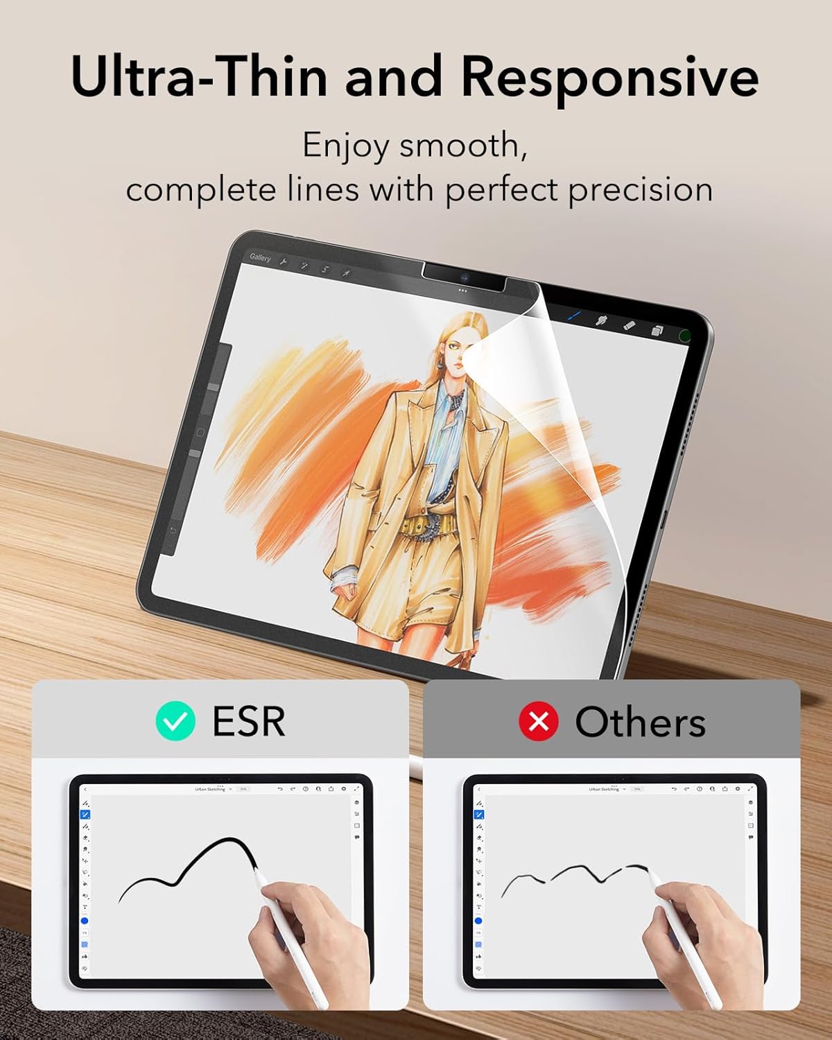 Thumbnail 4 de ESR ESR Paper-Feel Schutzfolie für iPad Pro 11
