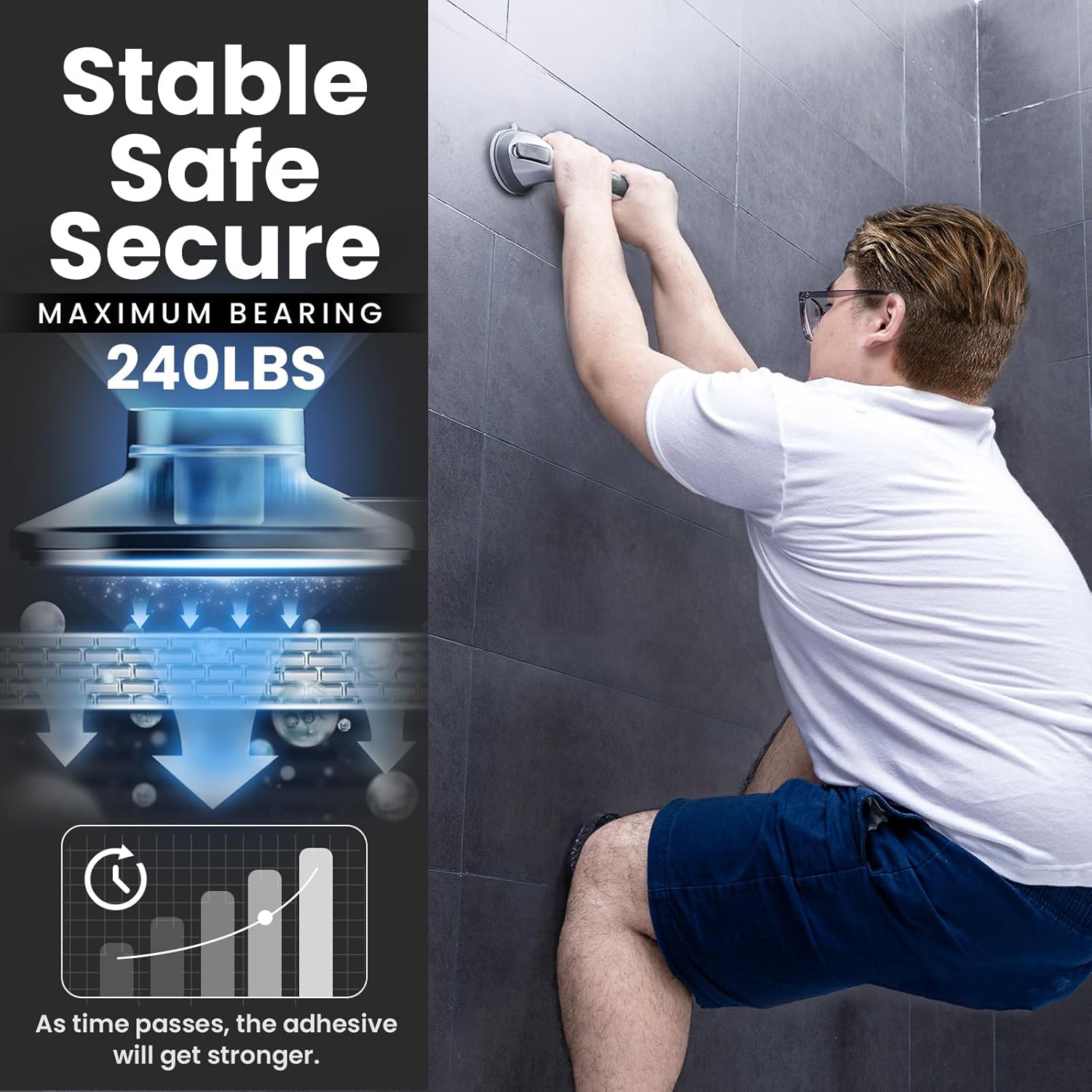 Thumbnail 3 de LEVERLOC Maniglie Doccia 43 cm maniglione