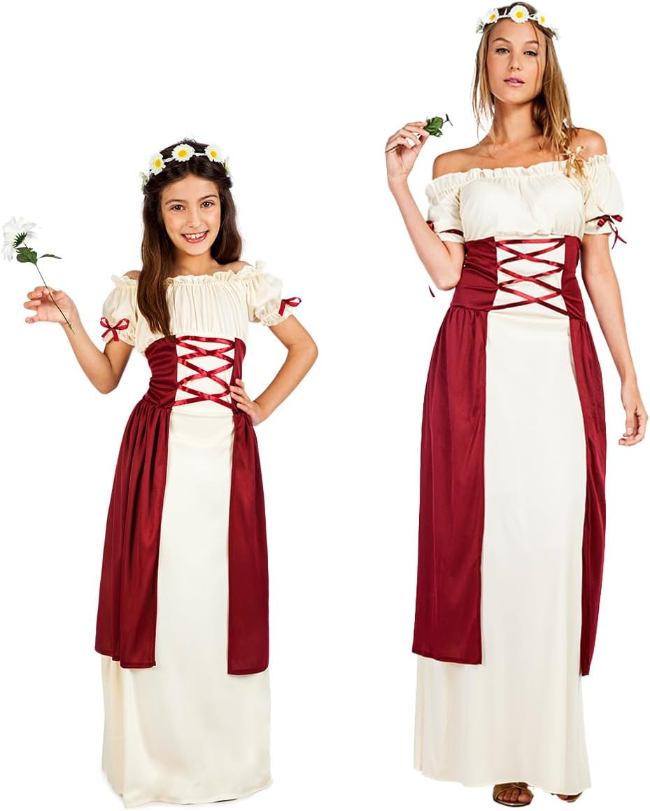 Detalle de Boland Mittelalter Burgfräulein Kostüm „Brunhilda“ (XXL) für Fasching, Karneval & Mottopartys