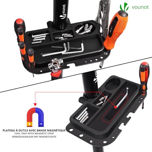 Thumbnail 3 de VOUNOT Support de Réparation Vélo Pied d’Atelier Hauteur Réglable et Rotatif 360° avec Plateau Magnétique