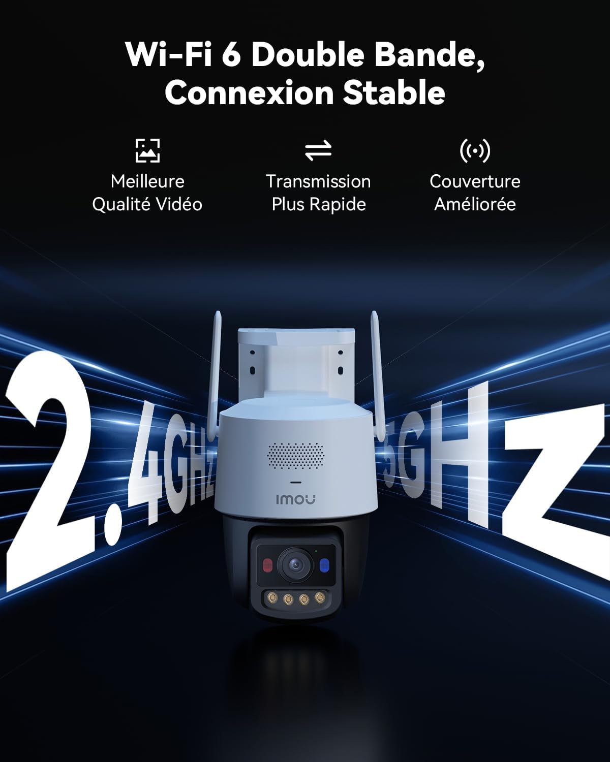 Thumbnail 3 de Imou 6MP Caméra PoE Extérieure avec WiFi 2.4G/5GHz – Vision Nocturne, Détection Personne/Véhicule et Suivi Intelligent