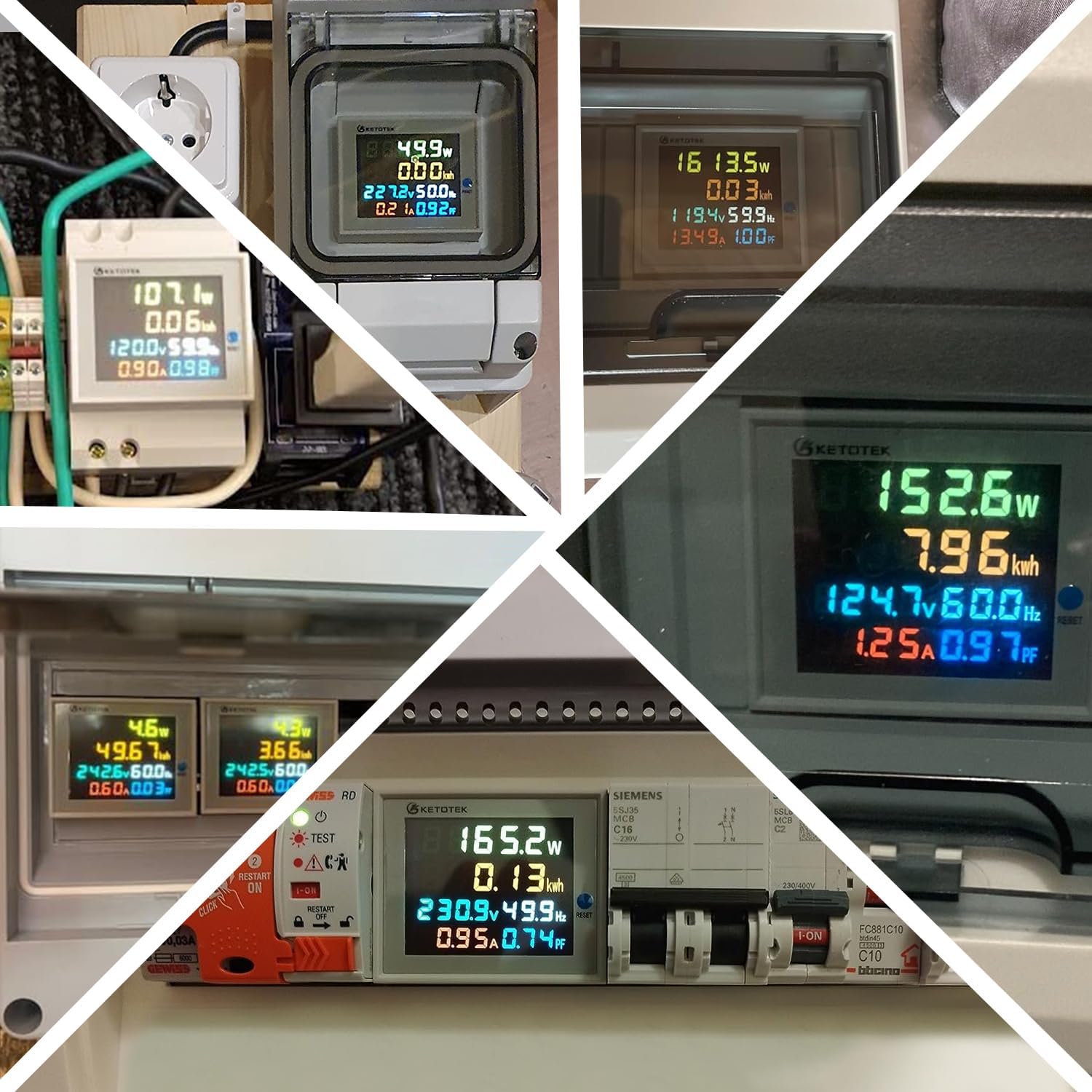 Thumbnail 6 de KETOTEK AC40-300V 100A Misuratore energetico 6‑in‑1 🔌