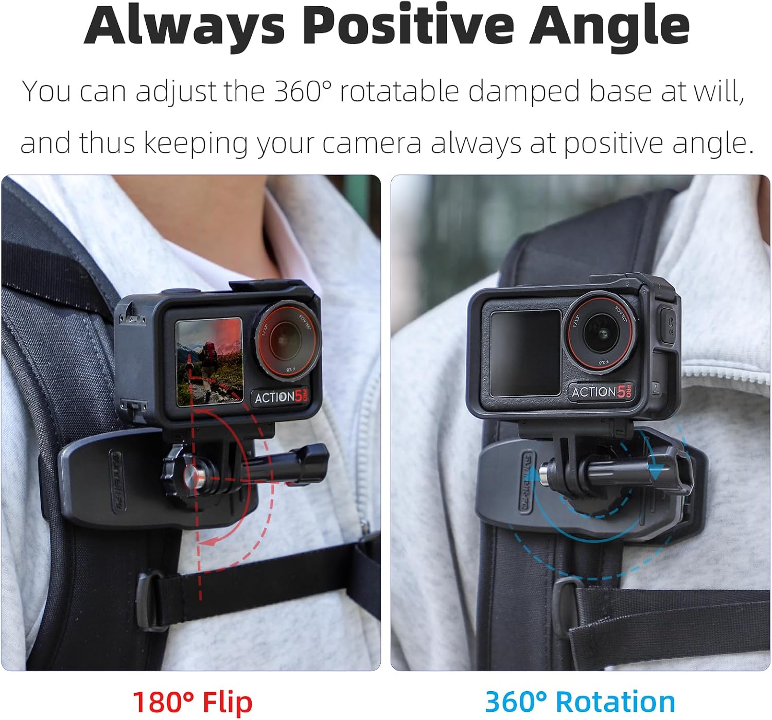 Detalle de LHPHEIX Magnetic Backpack Clip Mount 360°
