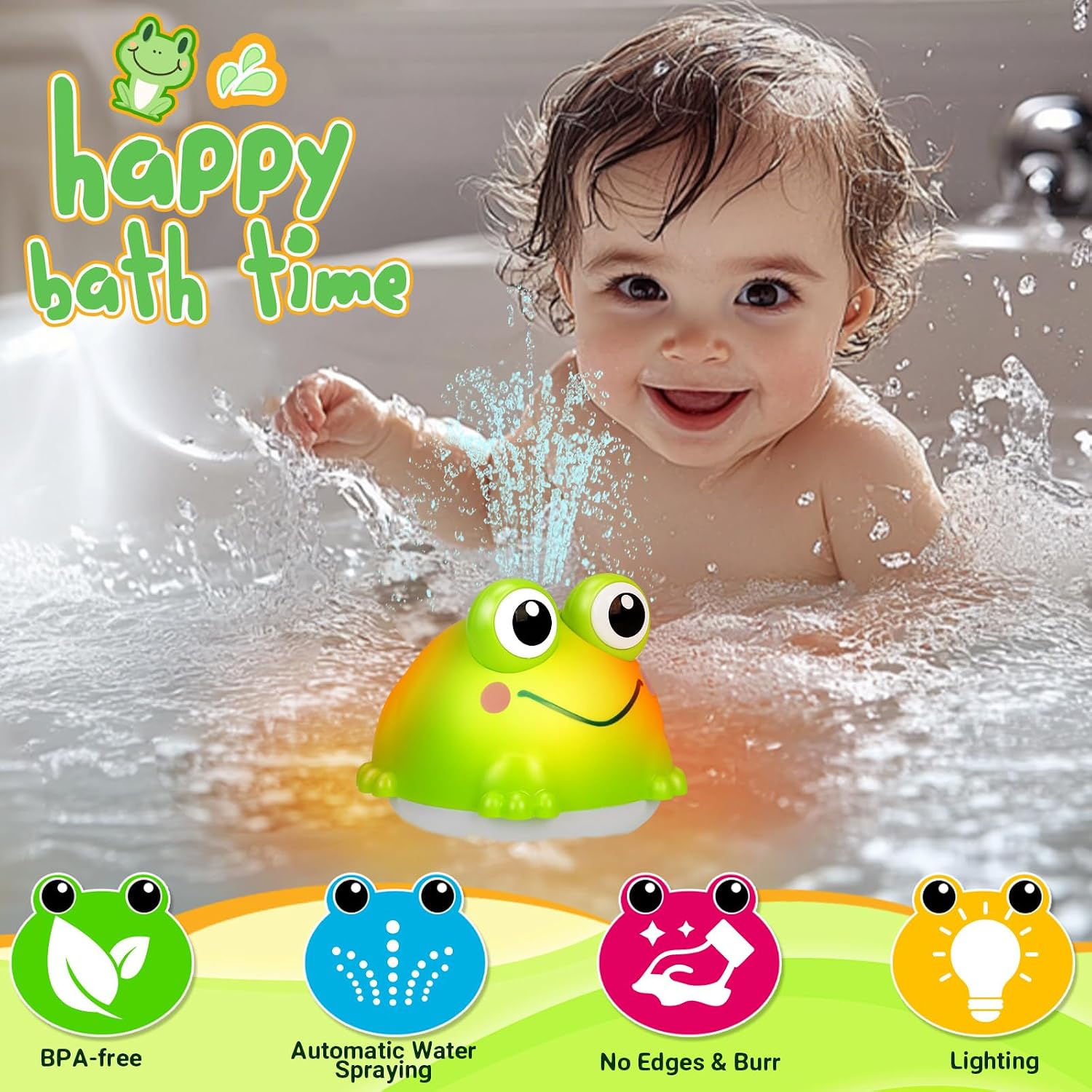 Detalle 2 de Jovicos Badewannenspielzeug Frosch 1 Stück