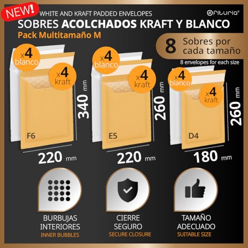 Thumbnail 1 de Ofituria Sobres acolchados pack M 24 unidades 📦