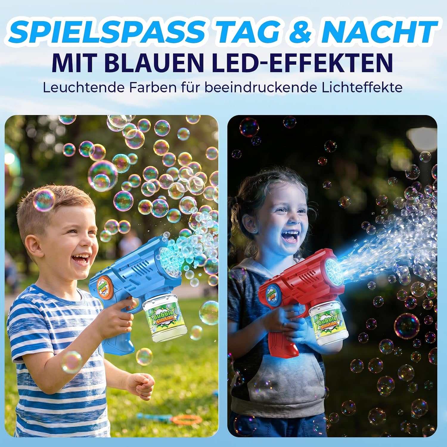 Thumbnail 6 de Blubbel Seifenblasenpistole Set 2X: LED-Seifenblasenmaschine mit 100 ml Tank pro Pistole