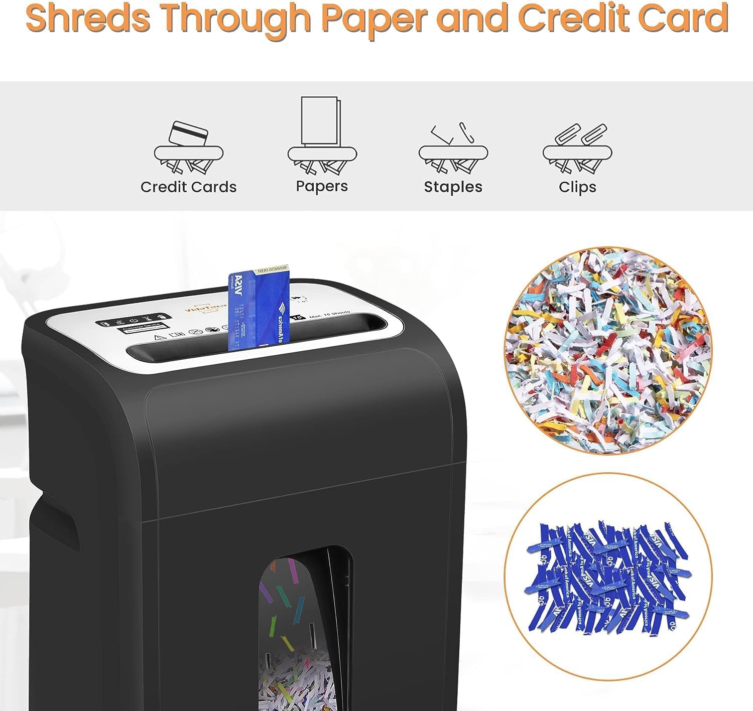 Thumbnail 4 de VidaTeco 15 Blatt Aktenvernichter 60 Min 📄