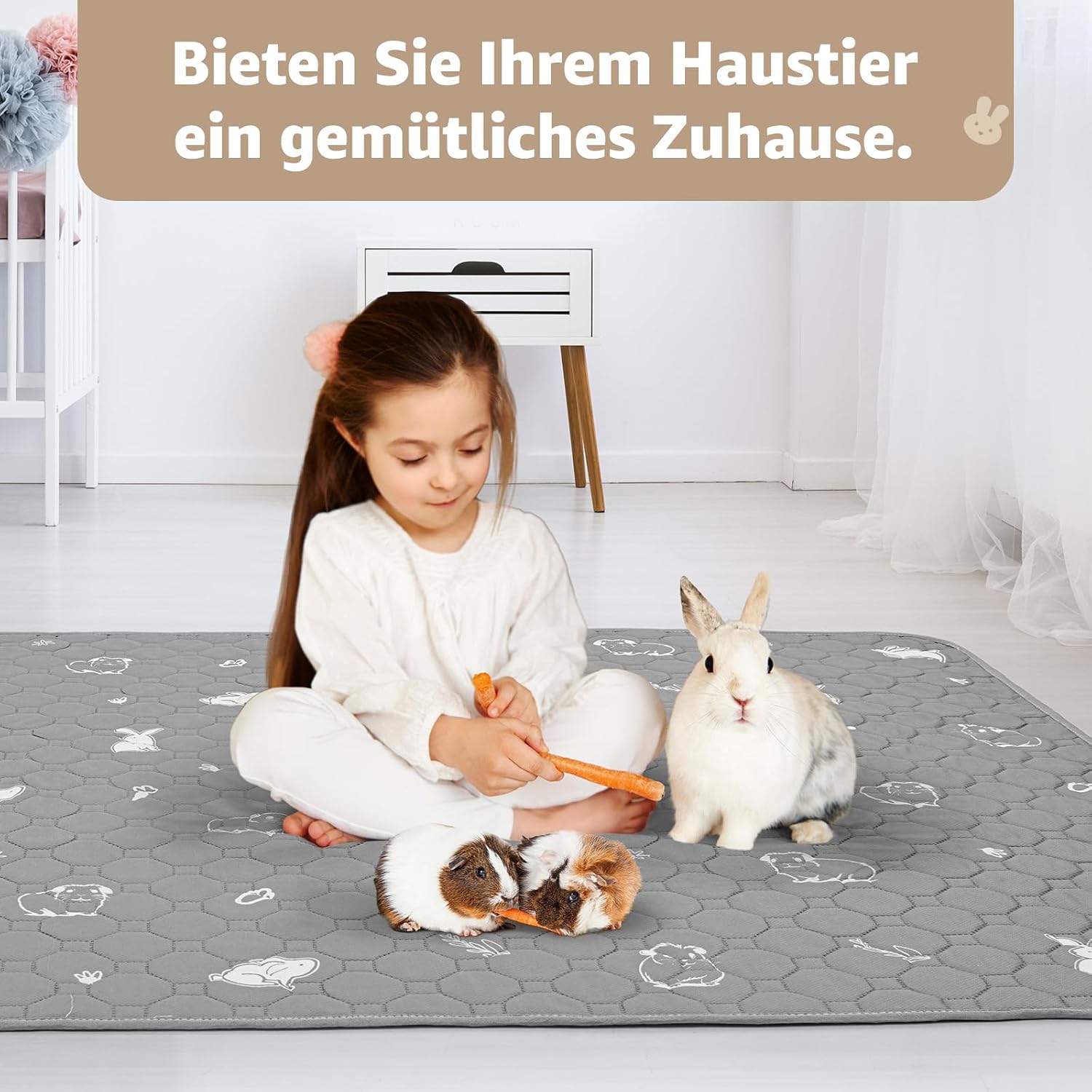 Thumbnail 4 de PICK FOR LIFE waschbare PIPI Pads 60x120 cm für Meerschweinchen & Kleintiere (2 Stück)