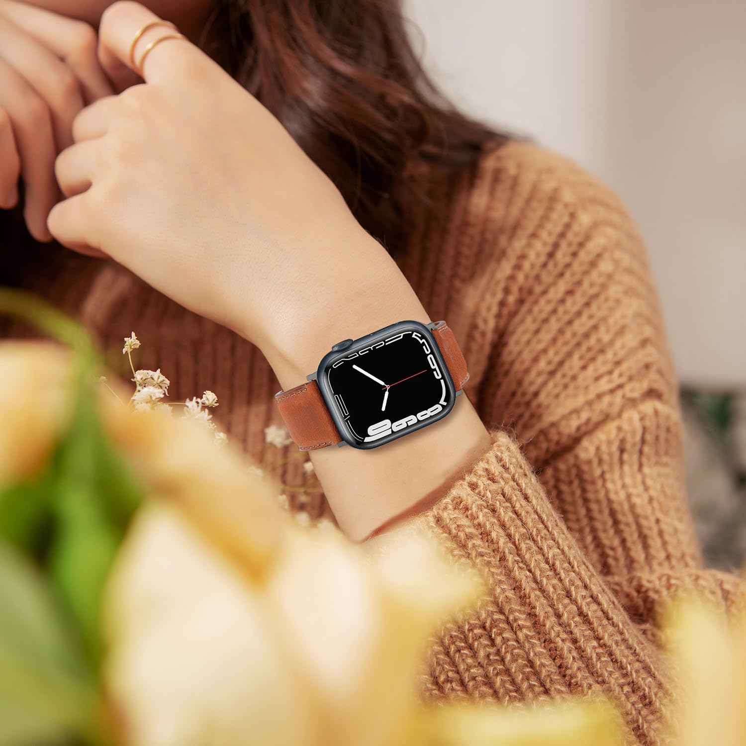 Thumbnail 6 de Anlinser leather Apple Watch straps 42mm