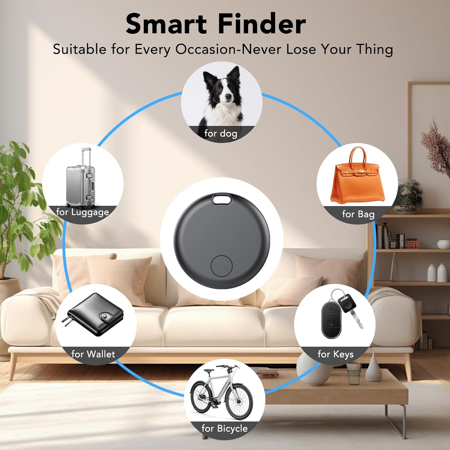 Thumbnail 6 de Android Smart Tag GPS (lot de 2) compatible avec Google Localiser – traceur Bluetooth avec batterie remplaçable, IP67