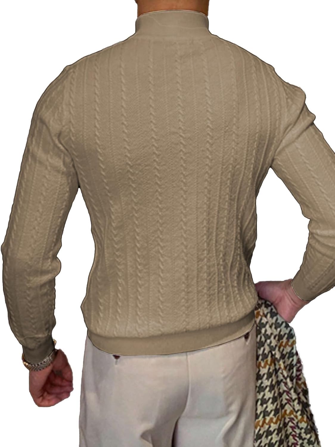 Detalle 1 de iudam Herren Rollkragenpullover Slim Fit