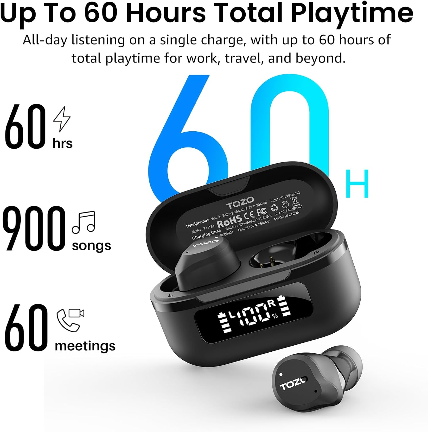 Thumbnail 3 de TOZO NC9 59H ANC Earbuds
