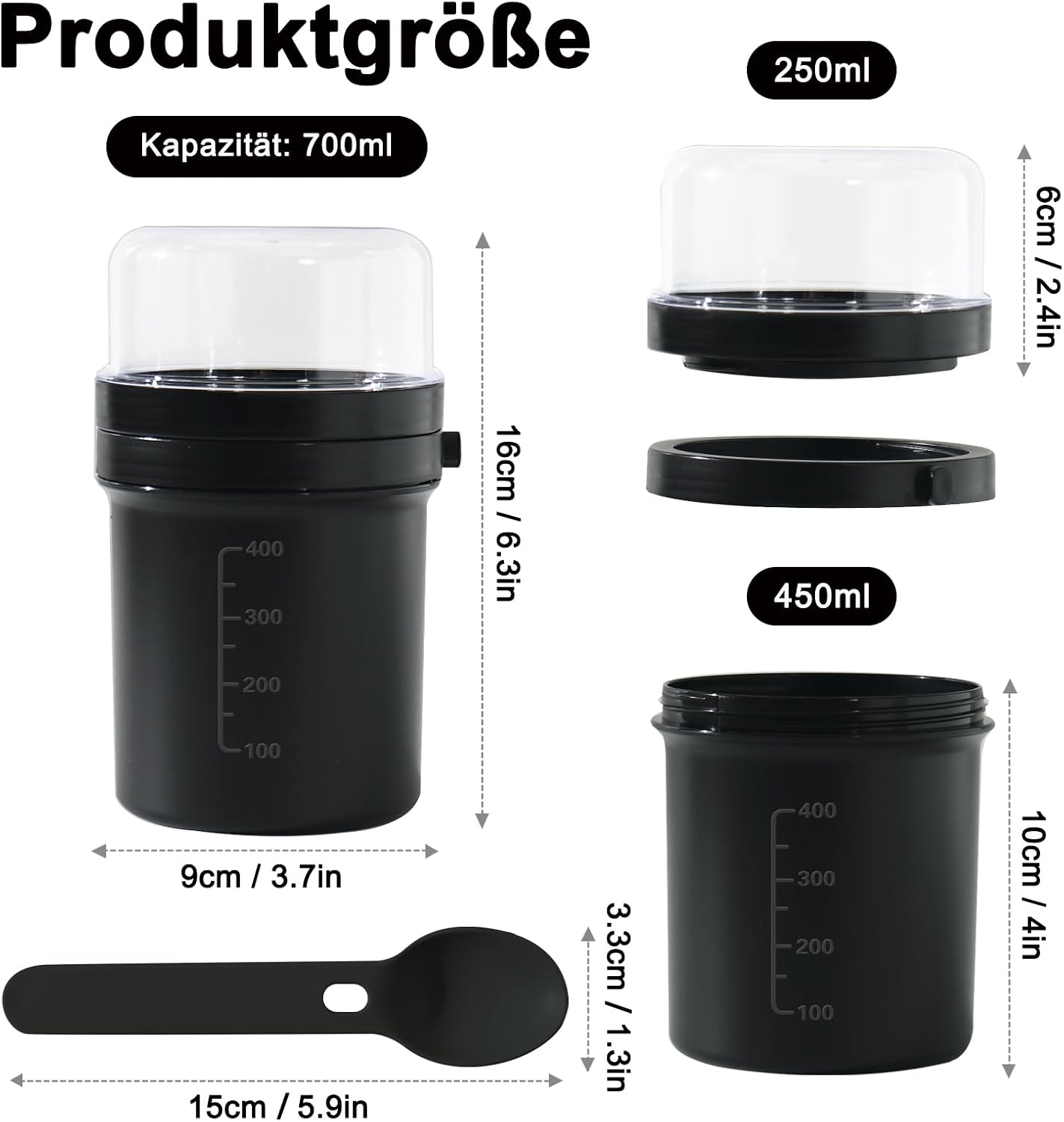 Detalle de Swkien Müslibecher to Go 700 ml Lunchpot