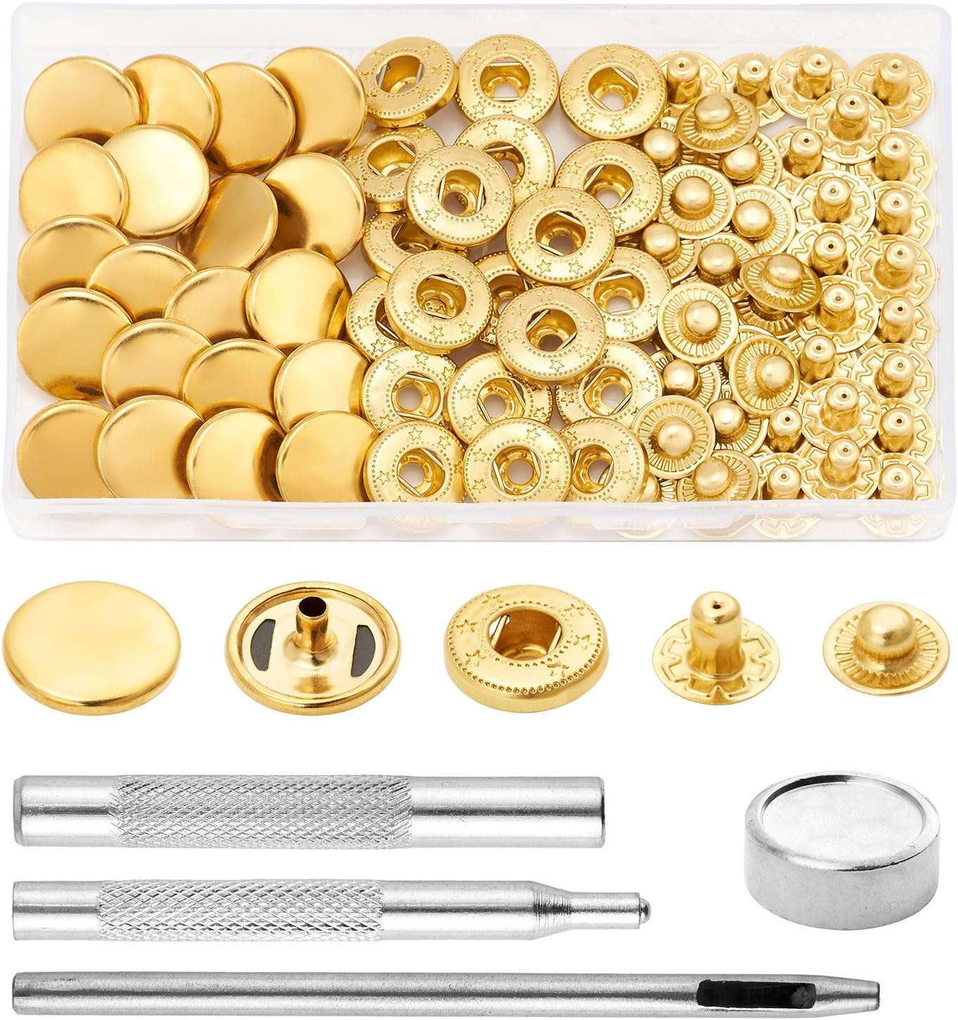 Detalle 2 de DEVPSISR Leather Snap Fastener Kit, 15mm