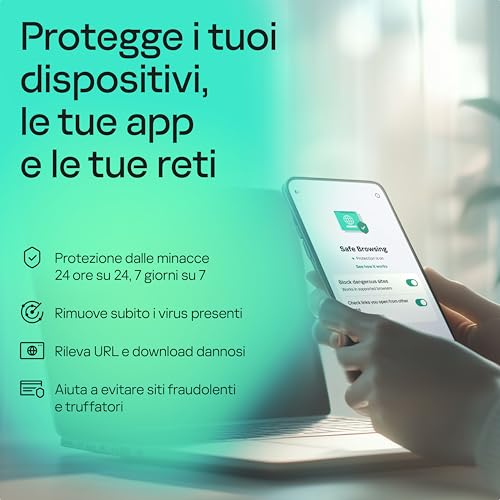 Detalle de Kaspersky Standard Anti-Virus 2026 – 10 dispositivi, 1 anno di sicurezza avanzata