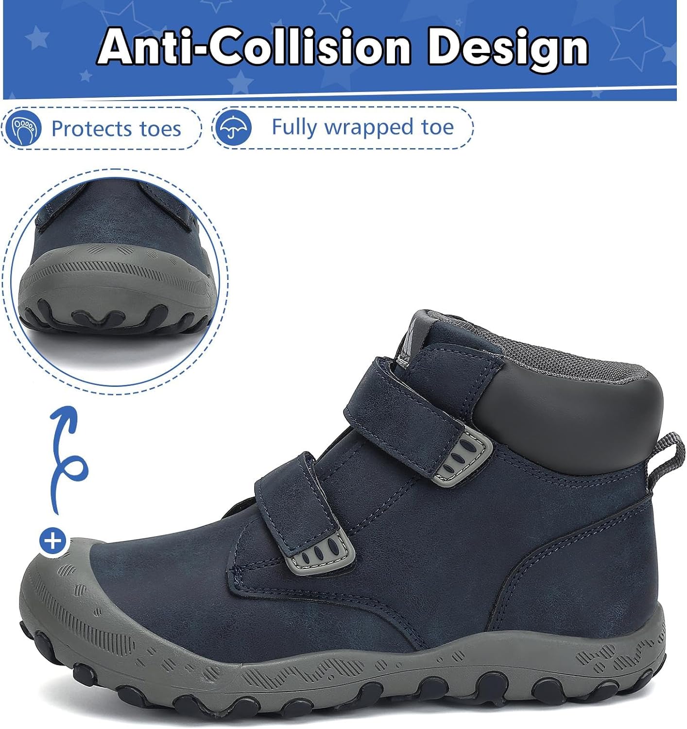 Detalle de Mishansha Kinder Wanderschuhe – griffige Allround-Schuhe für Kinder von 24 bis 38