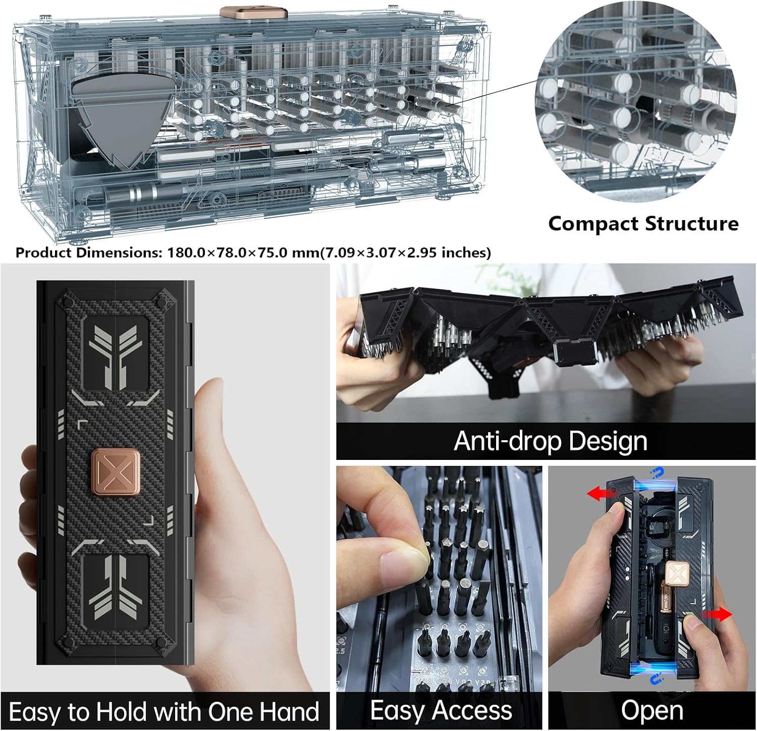 Thumbnail 2 de JAKEMY Electric Screwdriver Set with 160 Bits