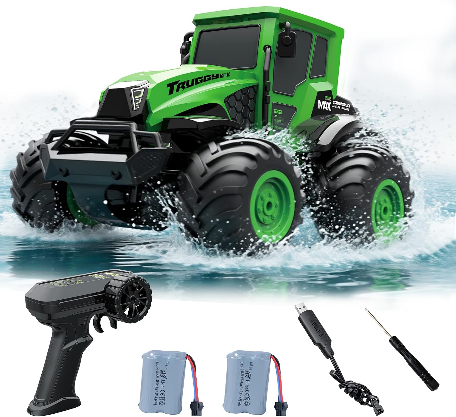 Detalle de Macchina telecomandata Anfibia 4x4 per bambini 6+ — 90 min batteria