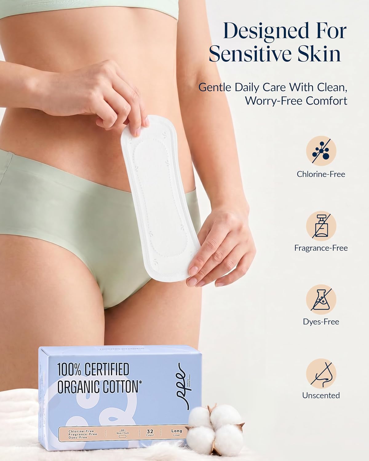 Detalle 2 de Rpe Life Organic Long Panty Liners, 96ct