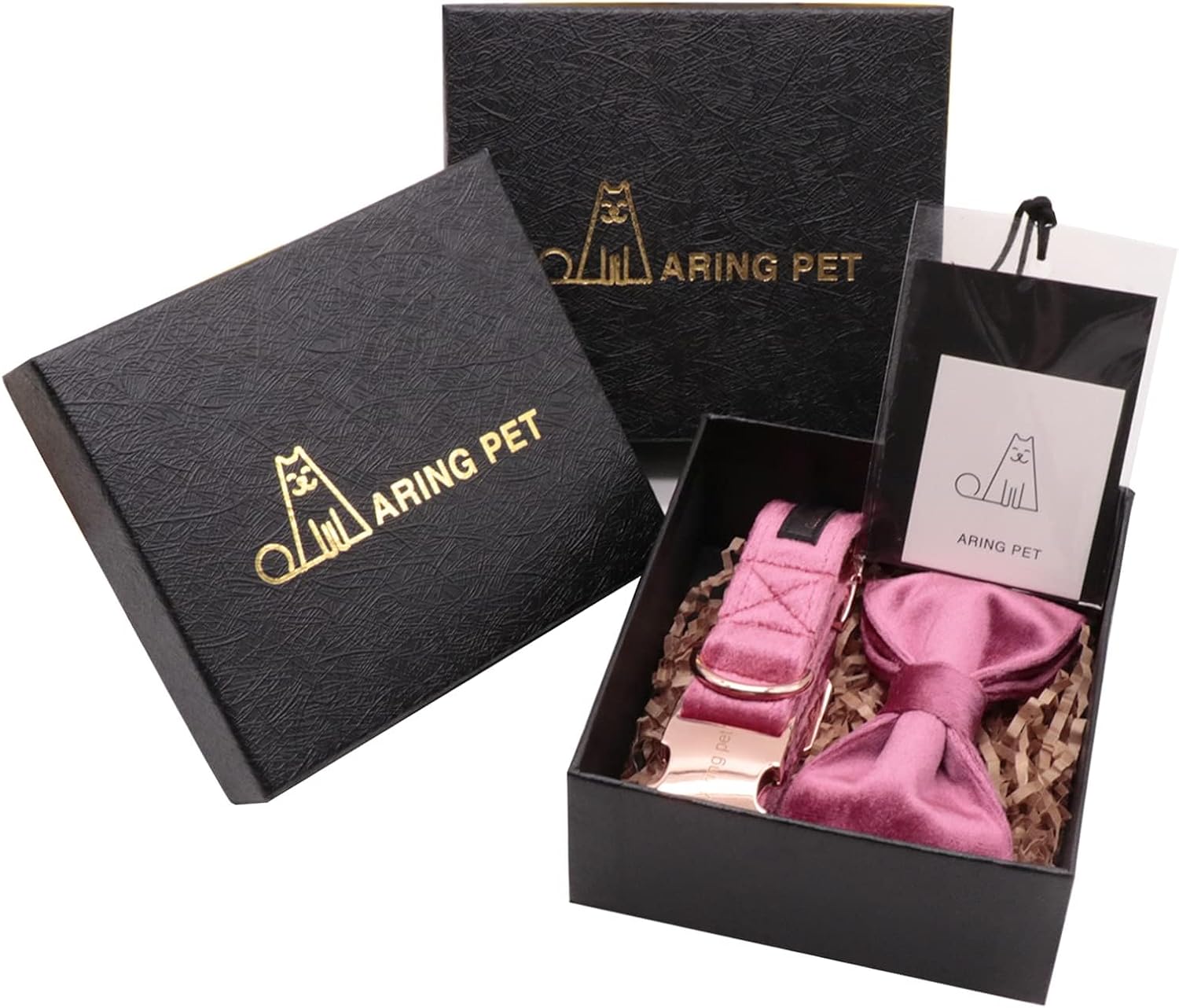 Thumbnail 2 de ARING PET Velvet Dog Collar with Bowtie – Soft Adjustable Bow for Small, Medium & Large Dogs