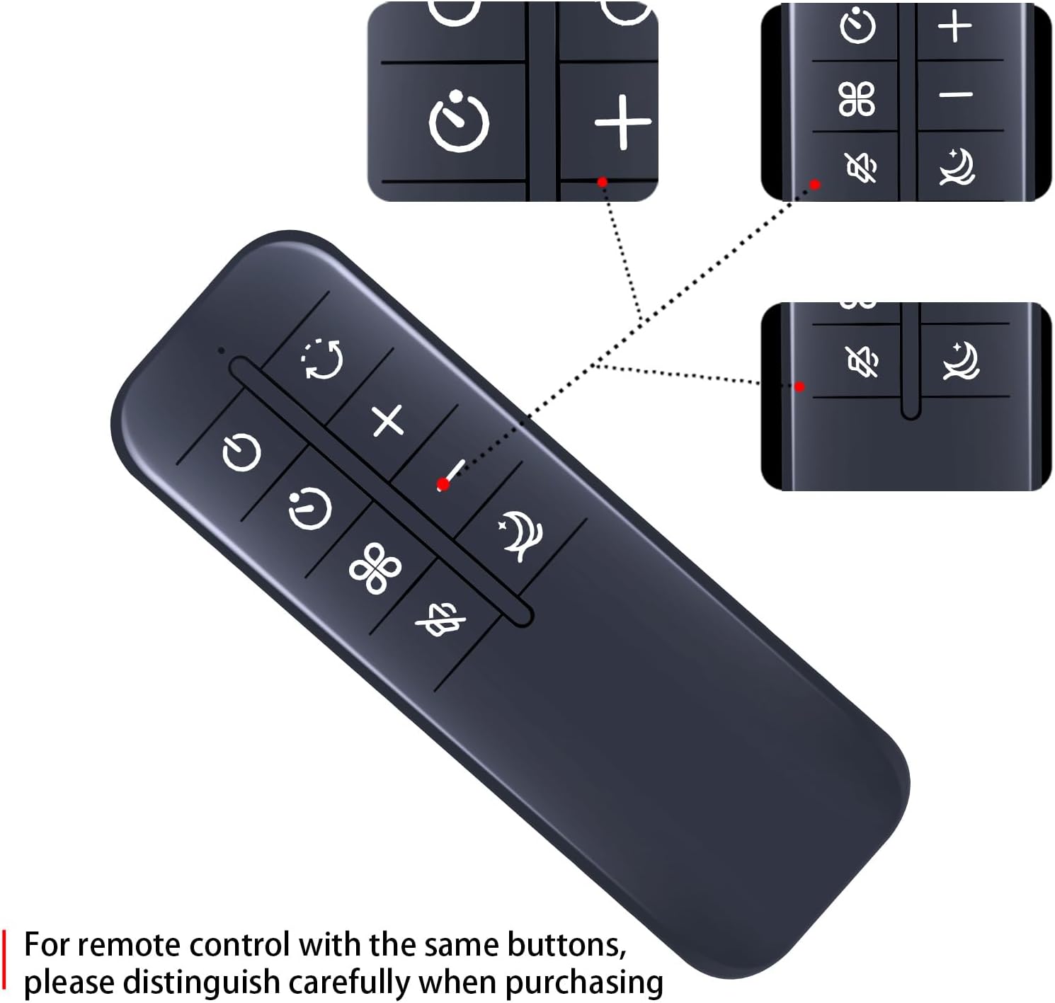 Thumbnail 4 de TCNOUMT Replacement Remote Control for LEVOIT 36 inch Tower Fan & Air Purifier (LTF-F361/LTF-F362) White
